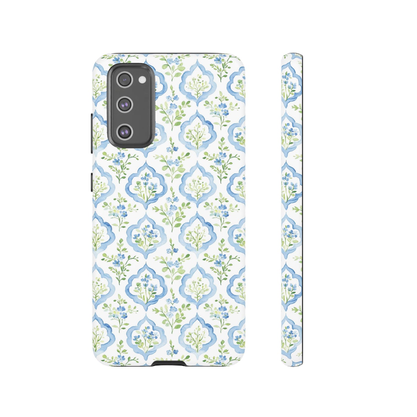 Blue Floral Damask phone case | Tough Case | iPhone 17