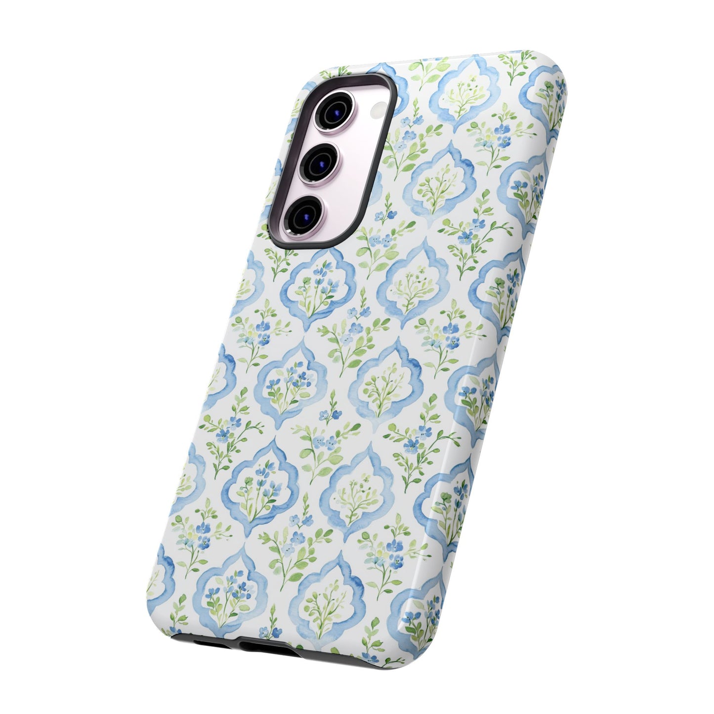 Blue Floral Damask phone case | Tough Case | iPhone 17