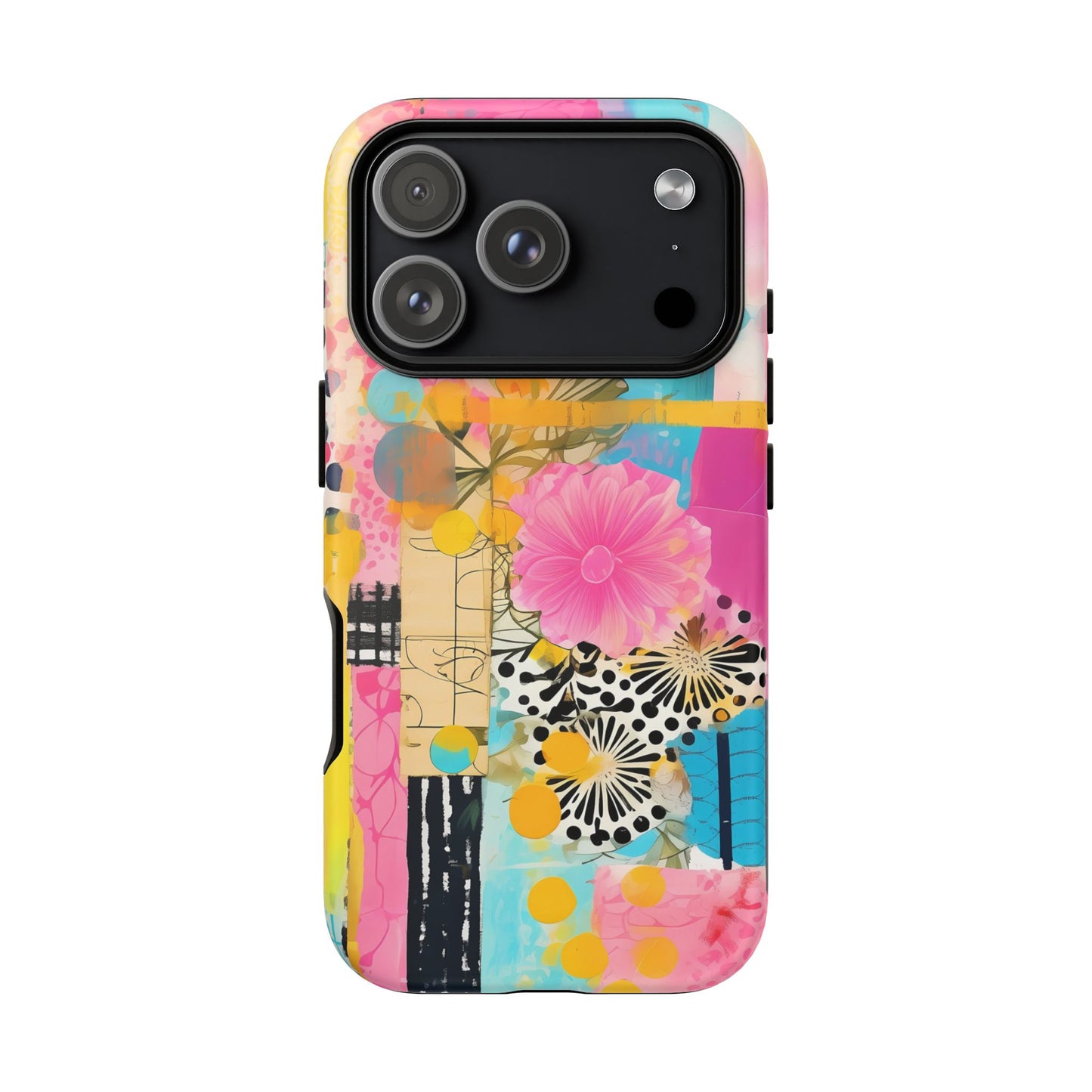 Pink Floral Abstract Phone Case | Tough Cases | iPhone 17