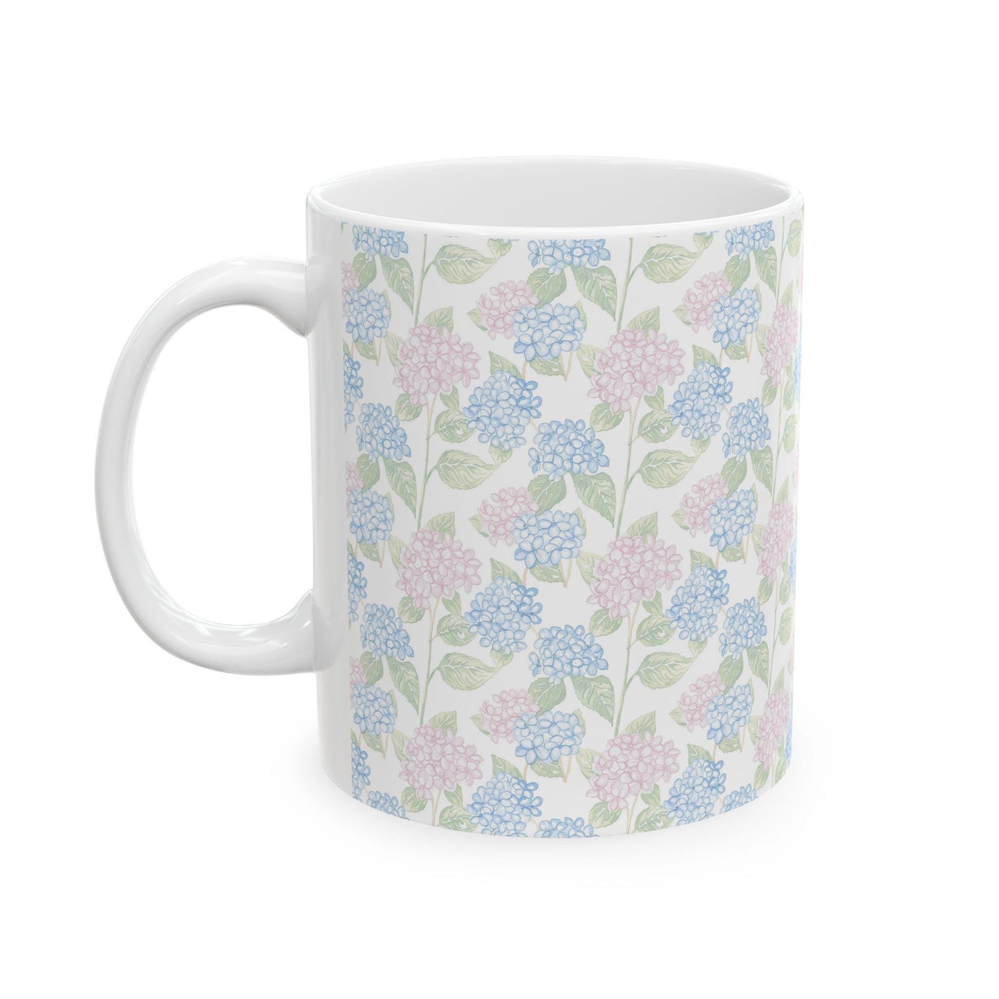 Coffee Mug, Watercolor Hydrangeas