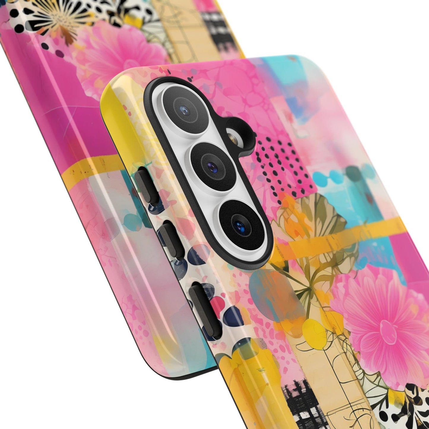 Pink Floral Abstract Phone Case | Tough Cases | iPhone 17