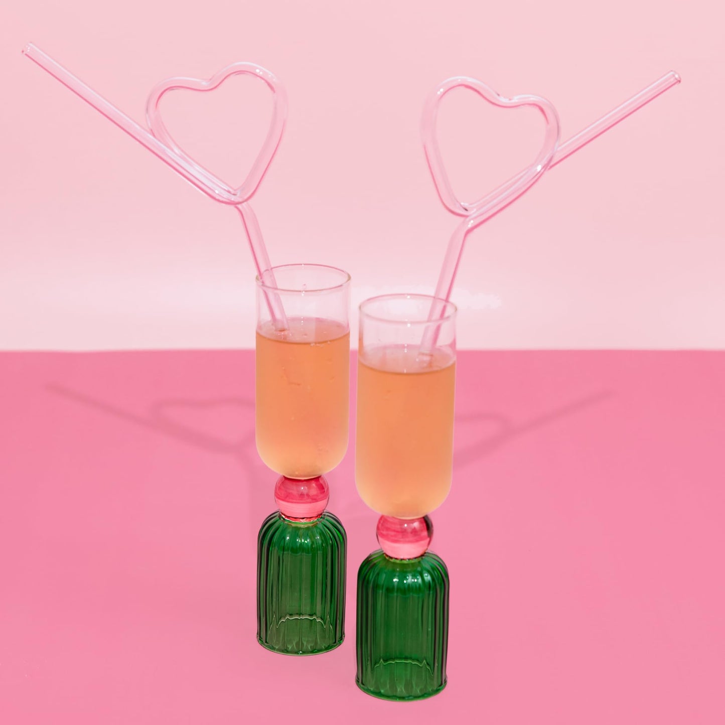 ban.do Bar Glass Set of 2 – 6.6oz Green Cocktail Glasses