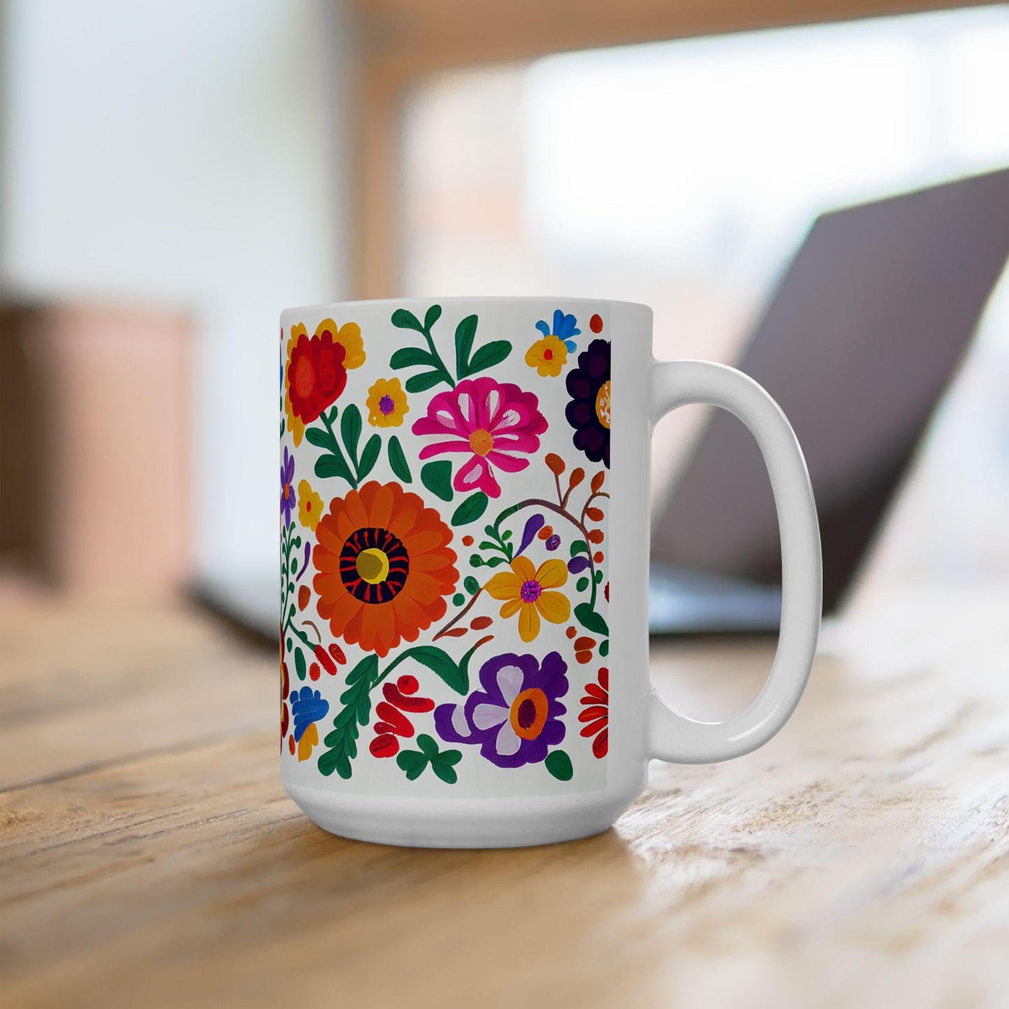 Coffee Mug, Boho Wildflowers