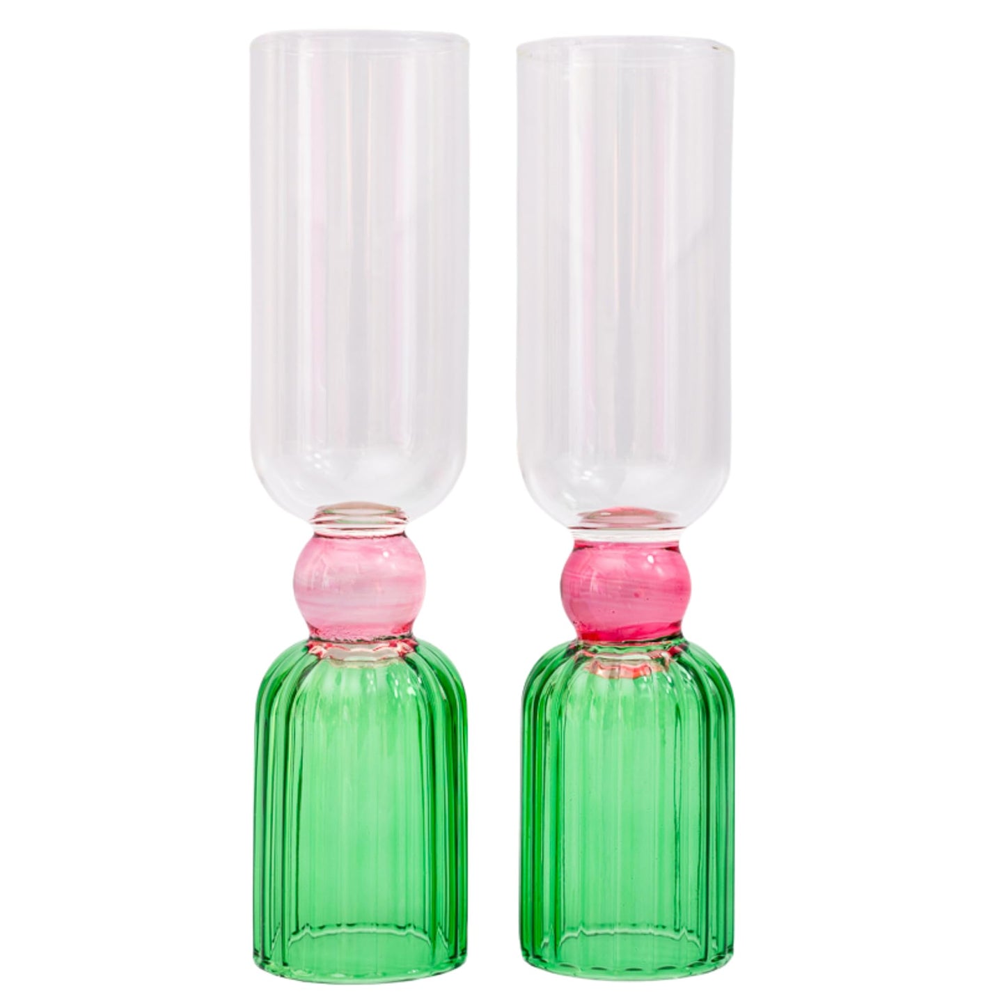 ban.do Bar Glass Set of 2 – 6.6oz Green Cocktail Glasses