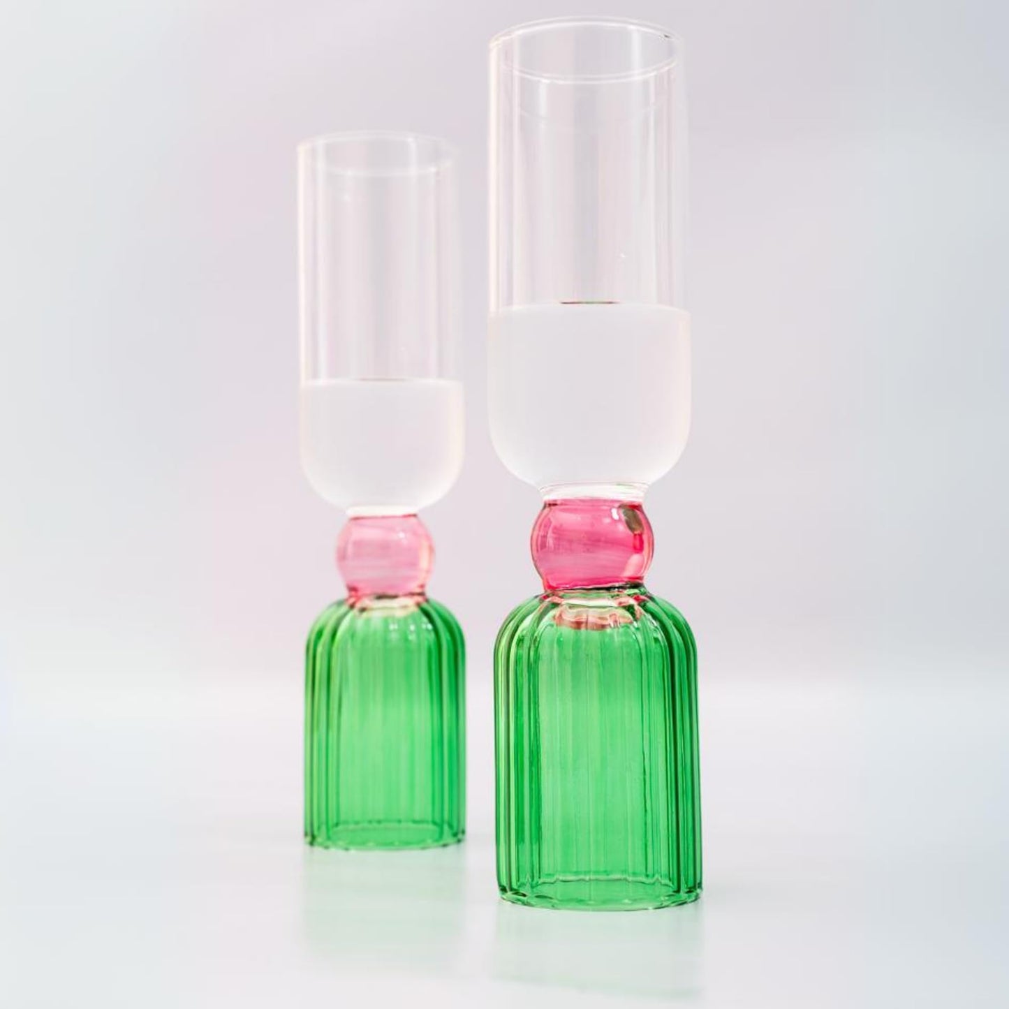 ban.do Bar Glass Set of 2 – 6.6oz Green Cocktail Glasses
