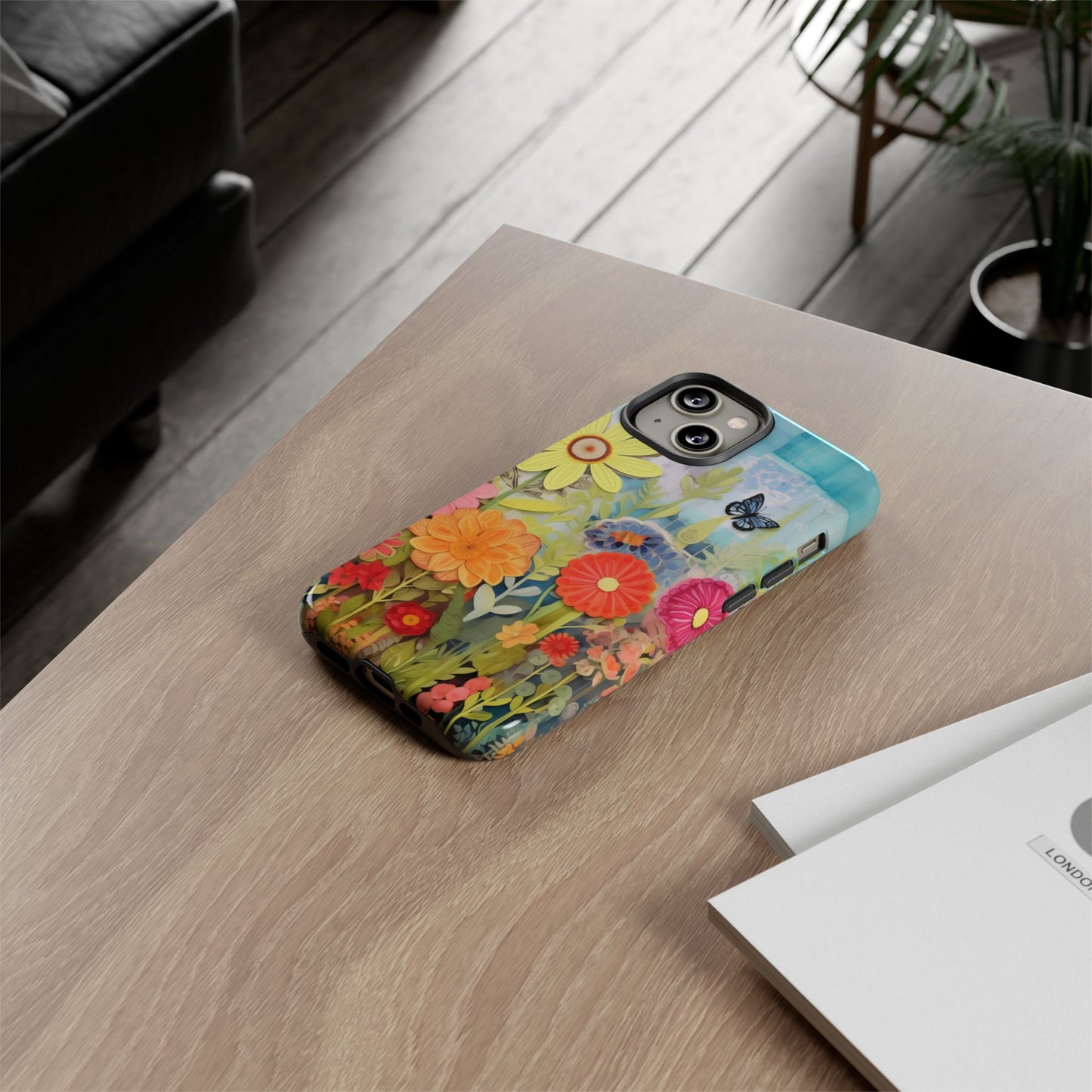 Whimsical Floral Garden phone case | Tough Case | 3d Floral Pattern | iPhone 17