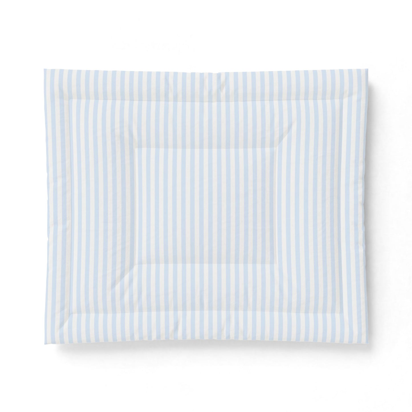 Blue & White Watercolor Stripe Cotton Comforter
