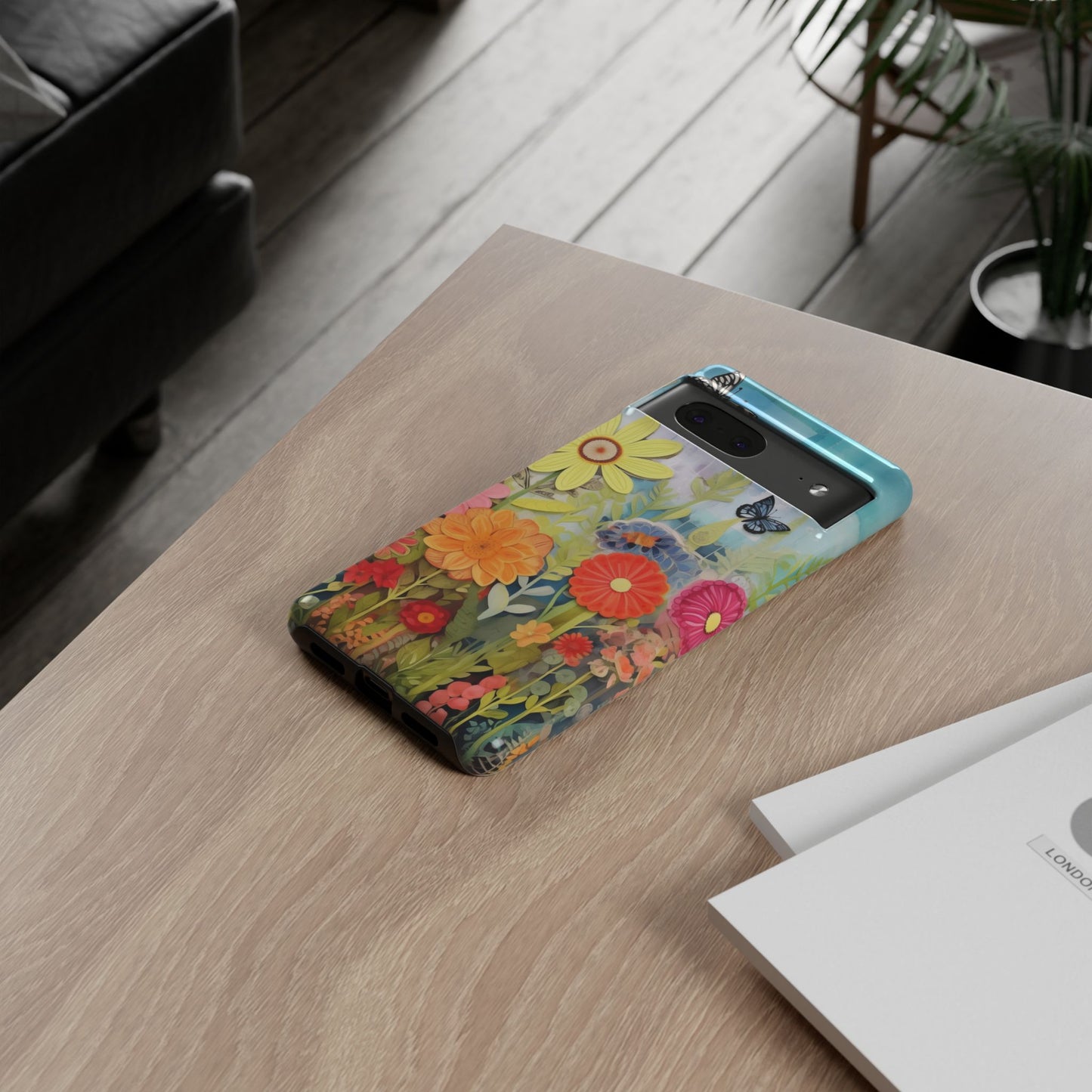 Whimsical Floral Garden phone case | Tough Case | 3d Floral Pattern | iPhone 17
