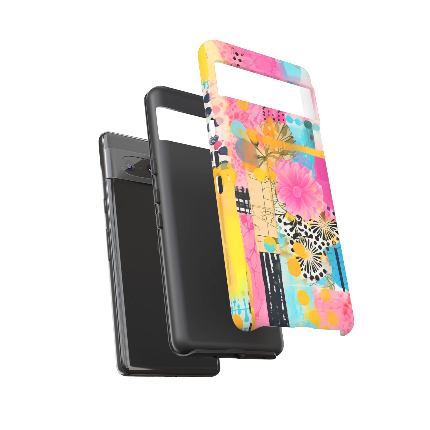 Pink Floral Abstract Phone Case | Tough Cases | iPhone 17
