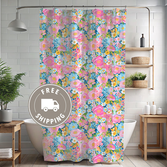 Custom Shower Curtain, Floral