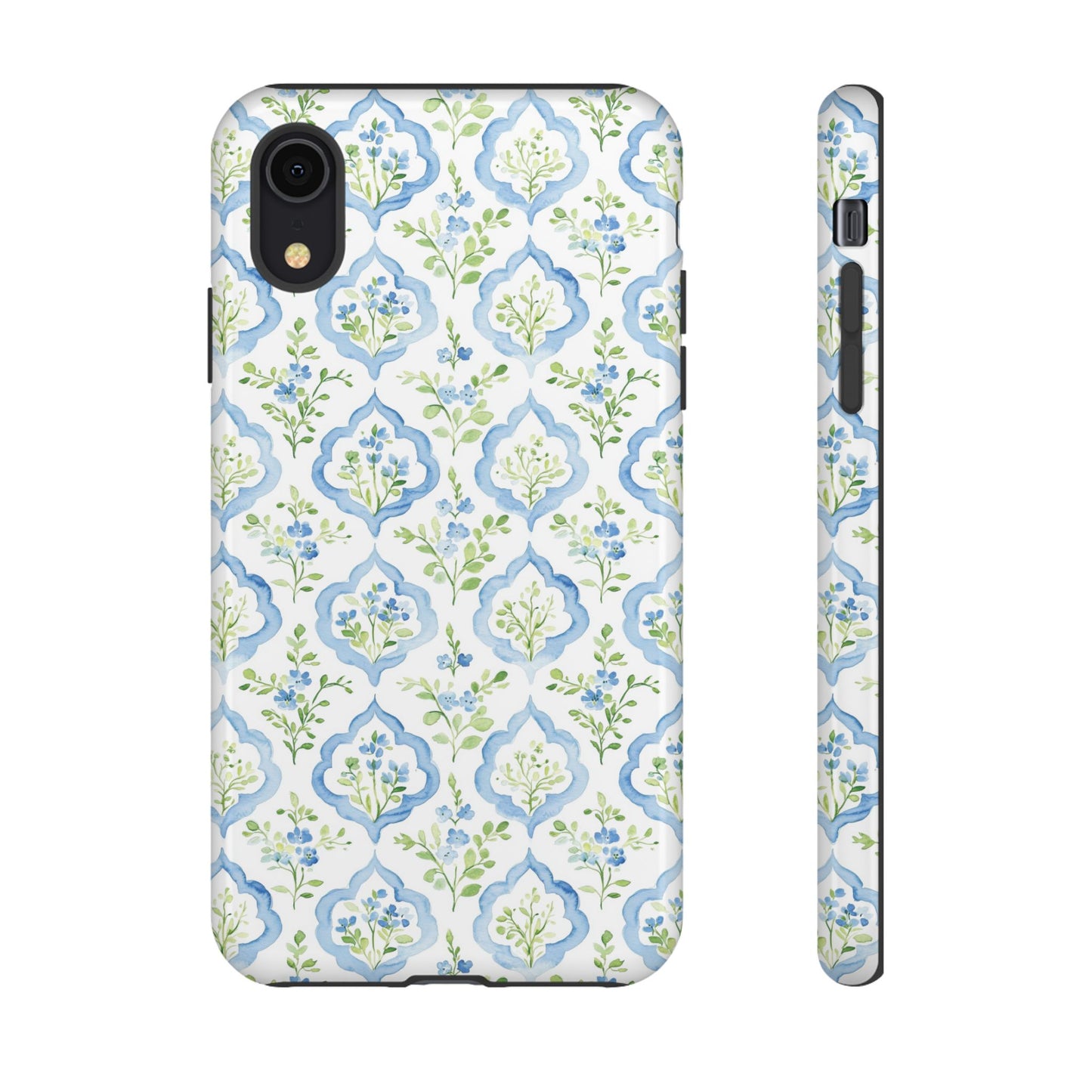 Blue Floral Damask phone case | Tough Case | iPhone 17