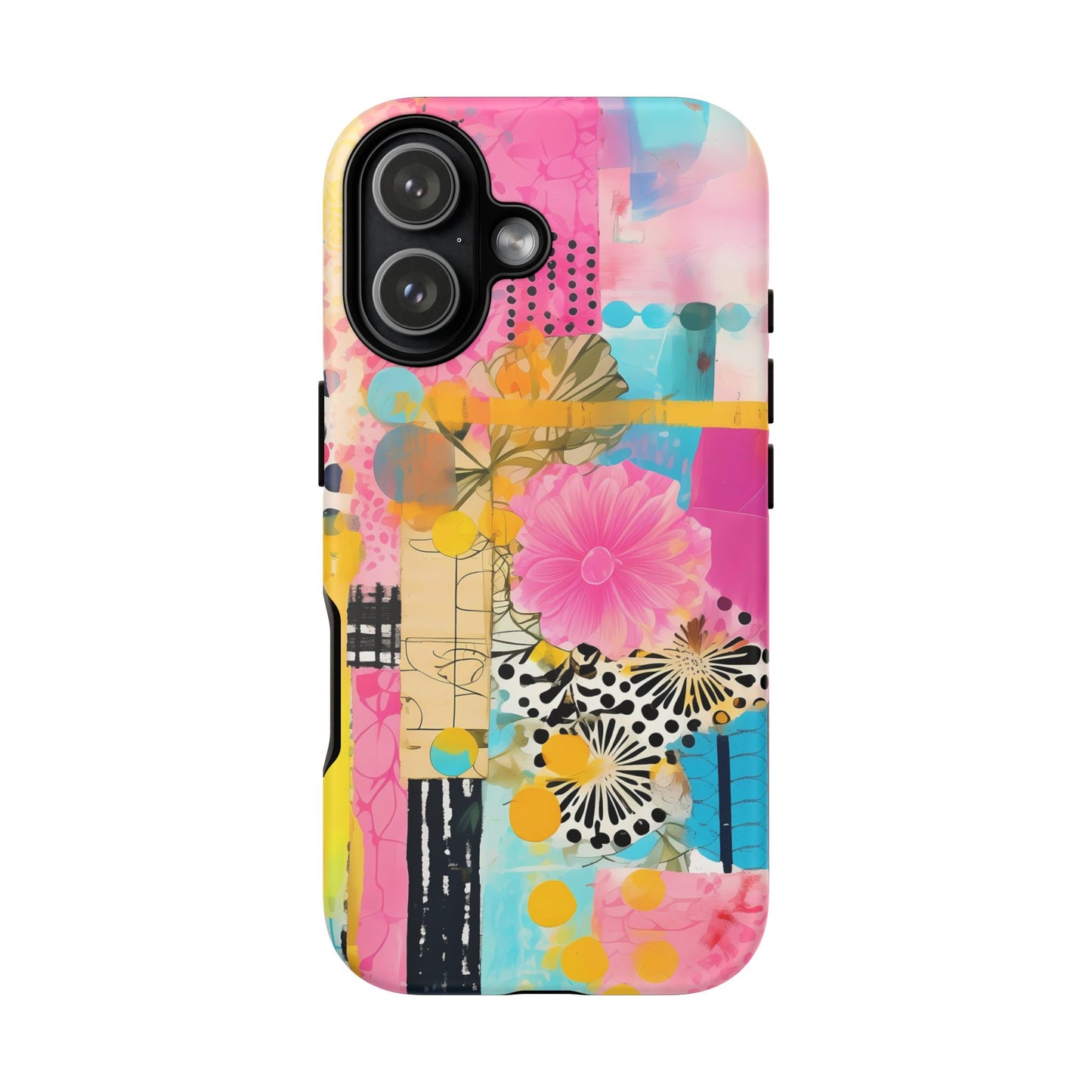 Pink Floral Abstract Phone Case | Tough Cases | iPhone 17