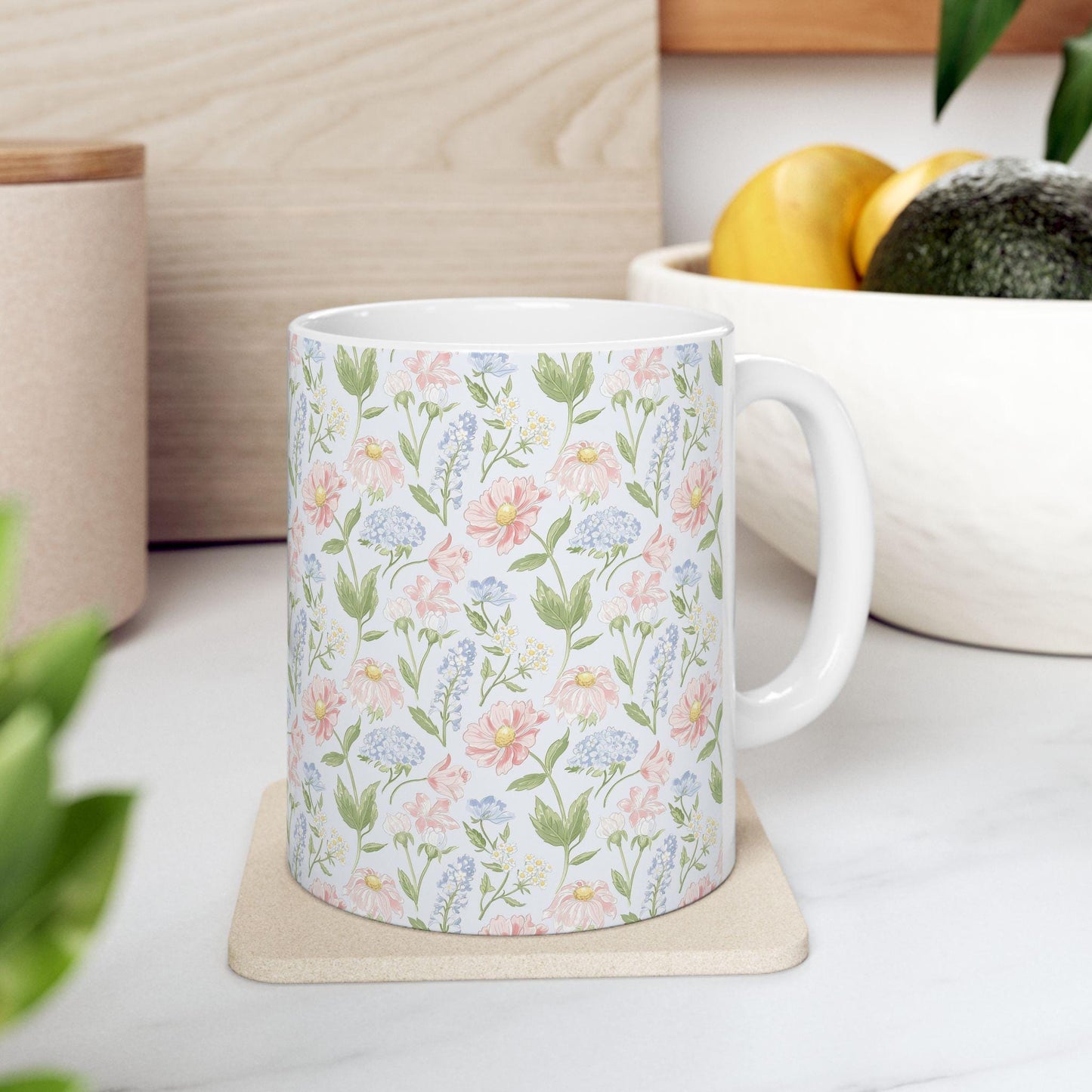 Coffee Mug, Pastel Floral