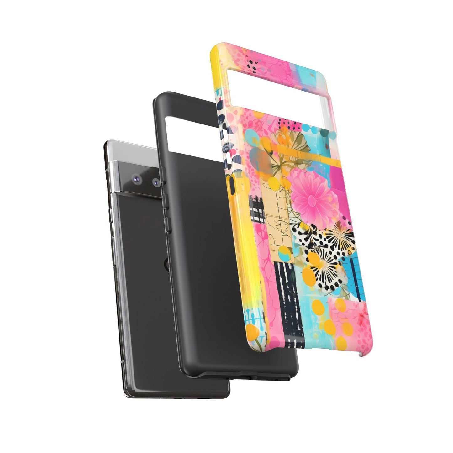 Pink Floral Abstract Phone Case | Tough Cases | iPhone 17