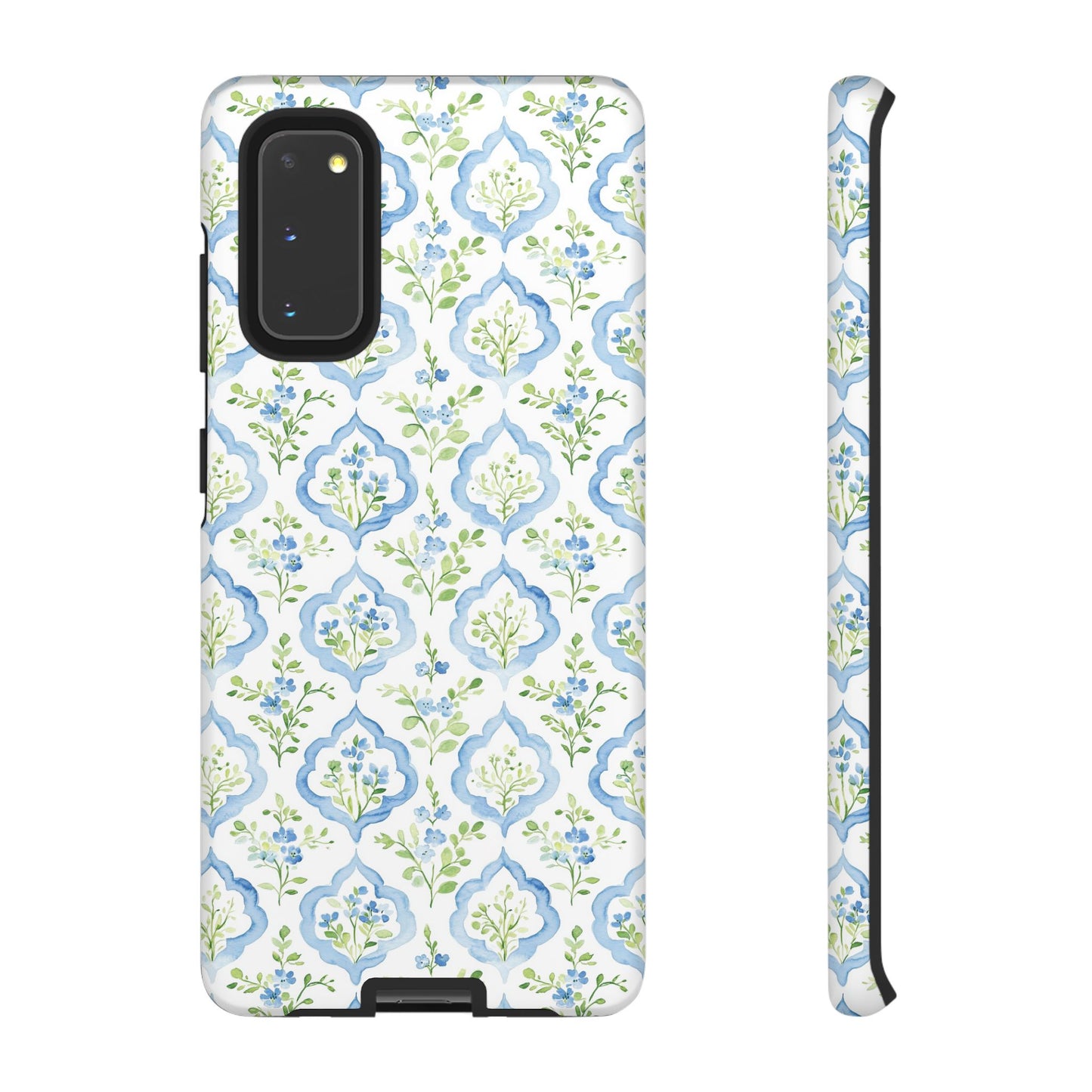 Blue Floral Damask phone case | Tough Case | iPhone 17