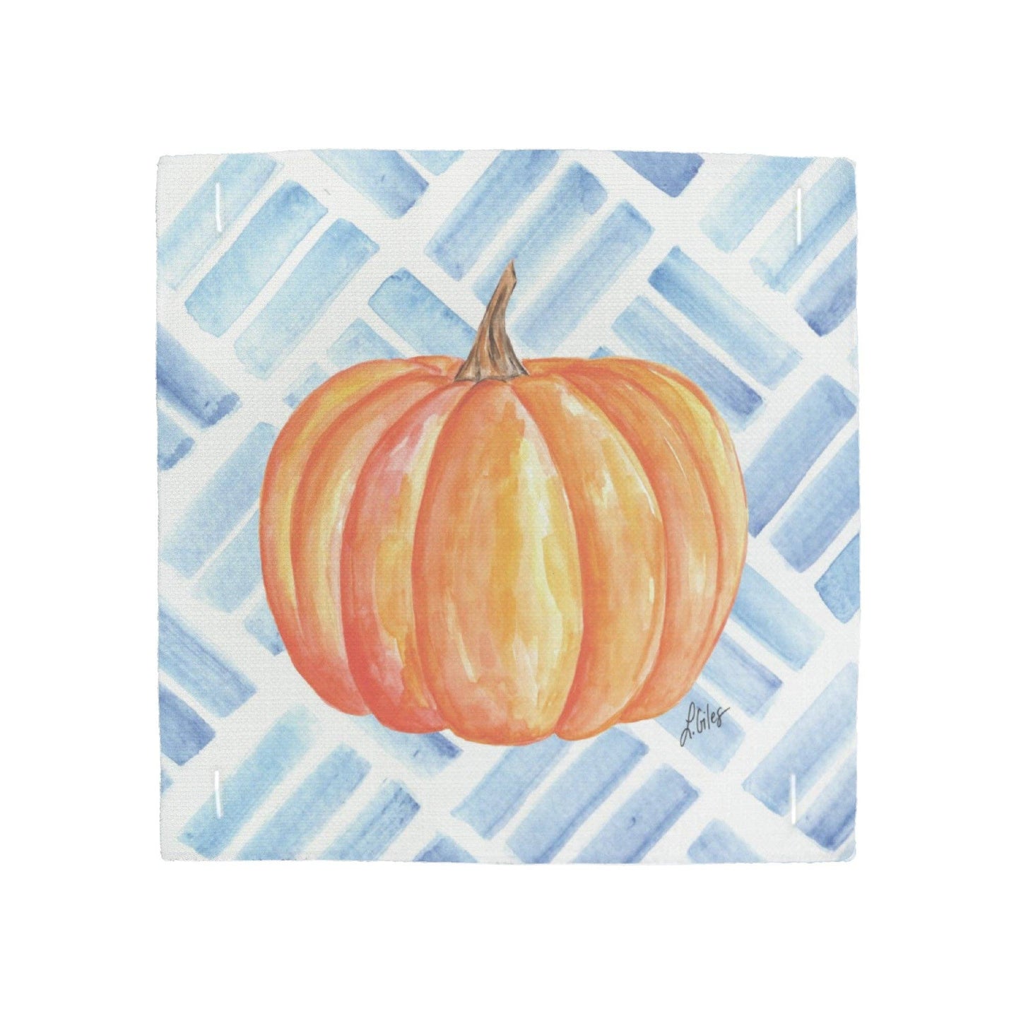 Painted Orange Pumpkin Pillow Swap
