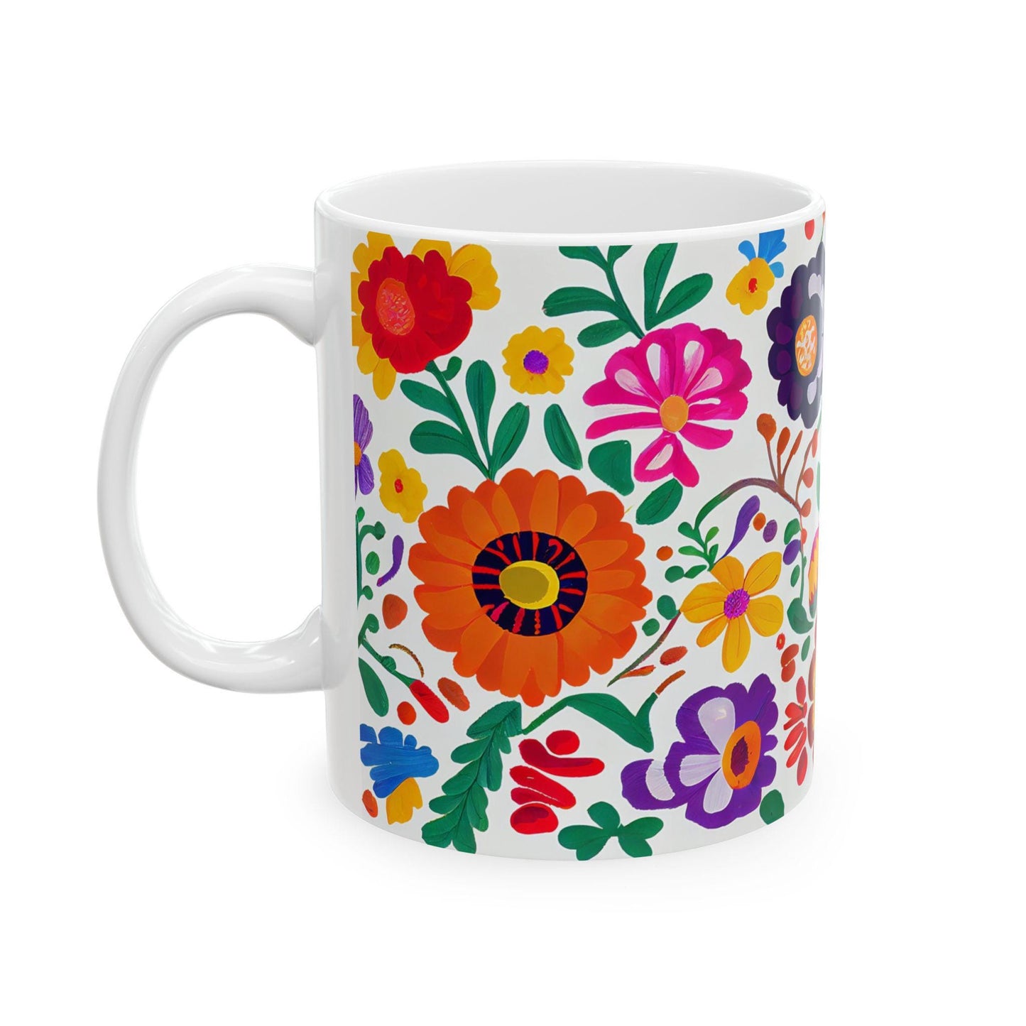 Coffee Mug, Boho Wildflowers