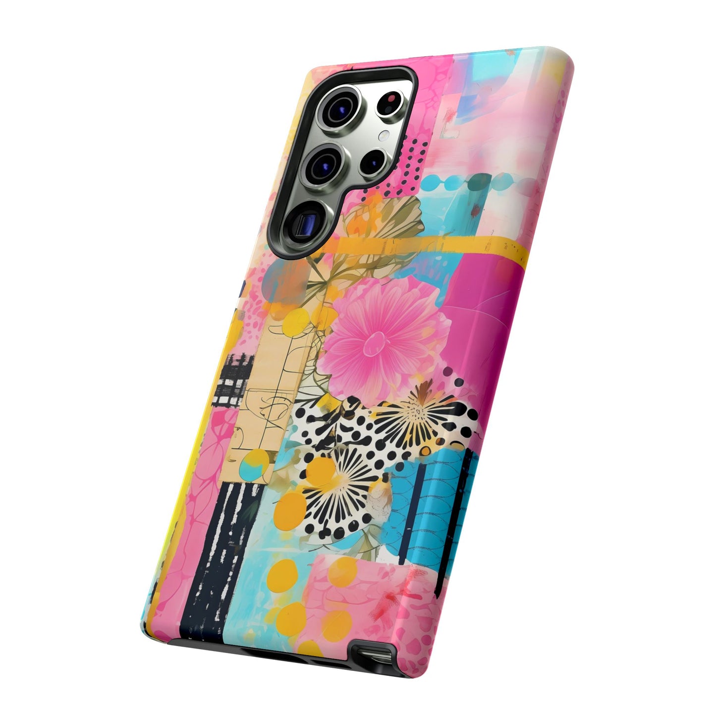 Pink Floral Abstract Phone Case | Tough Cases | iPhone 17