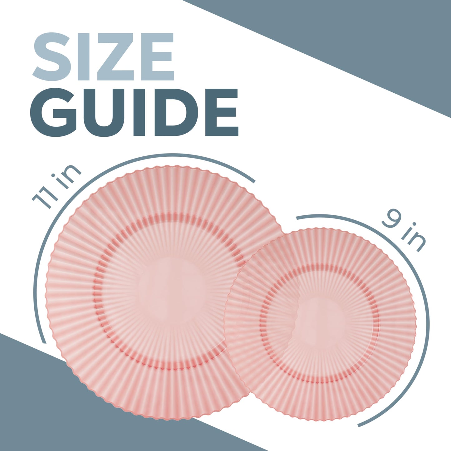 Pink Disposable Plates Set for 20 – 40‑Piece 9" & 11"