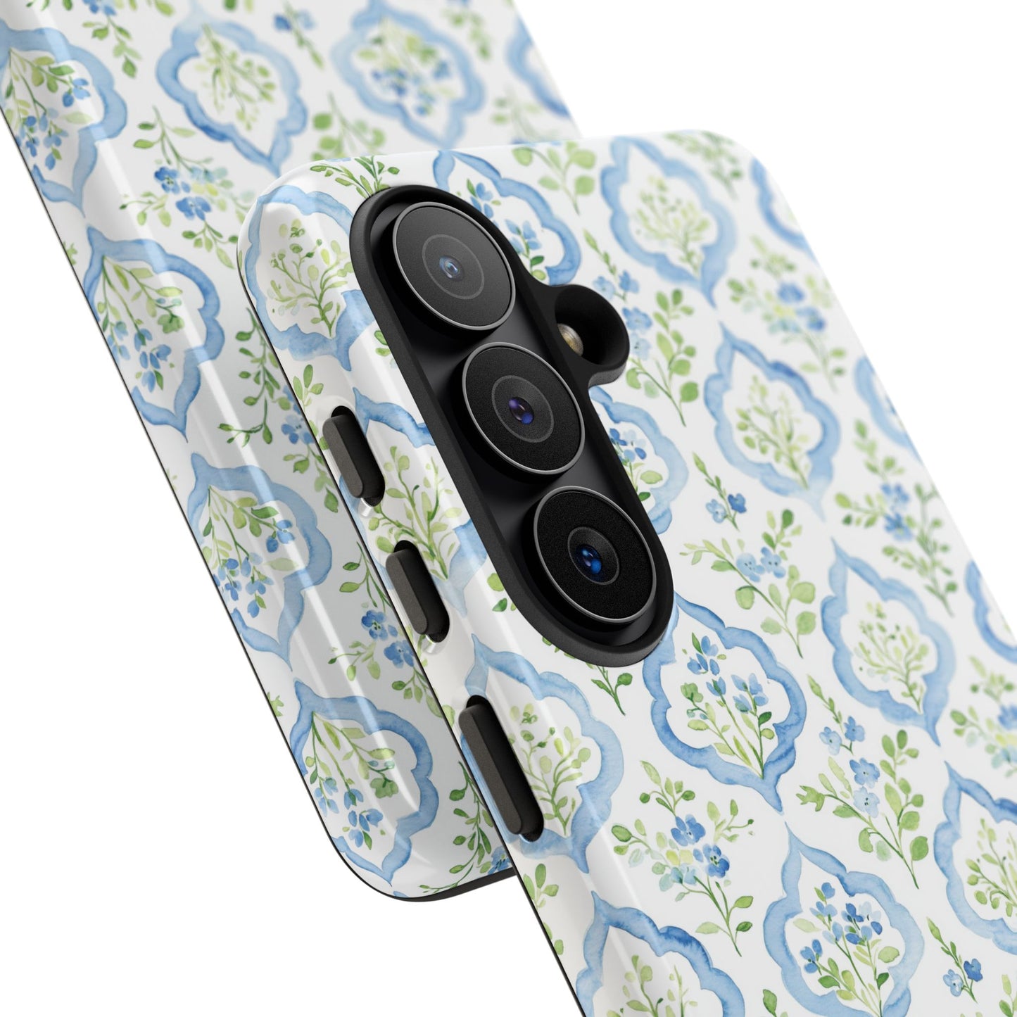 Blue Floral Damask phone case | Tough Case | iPhone 17