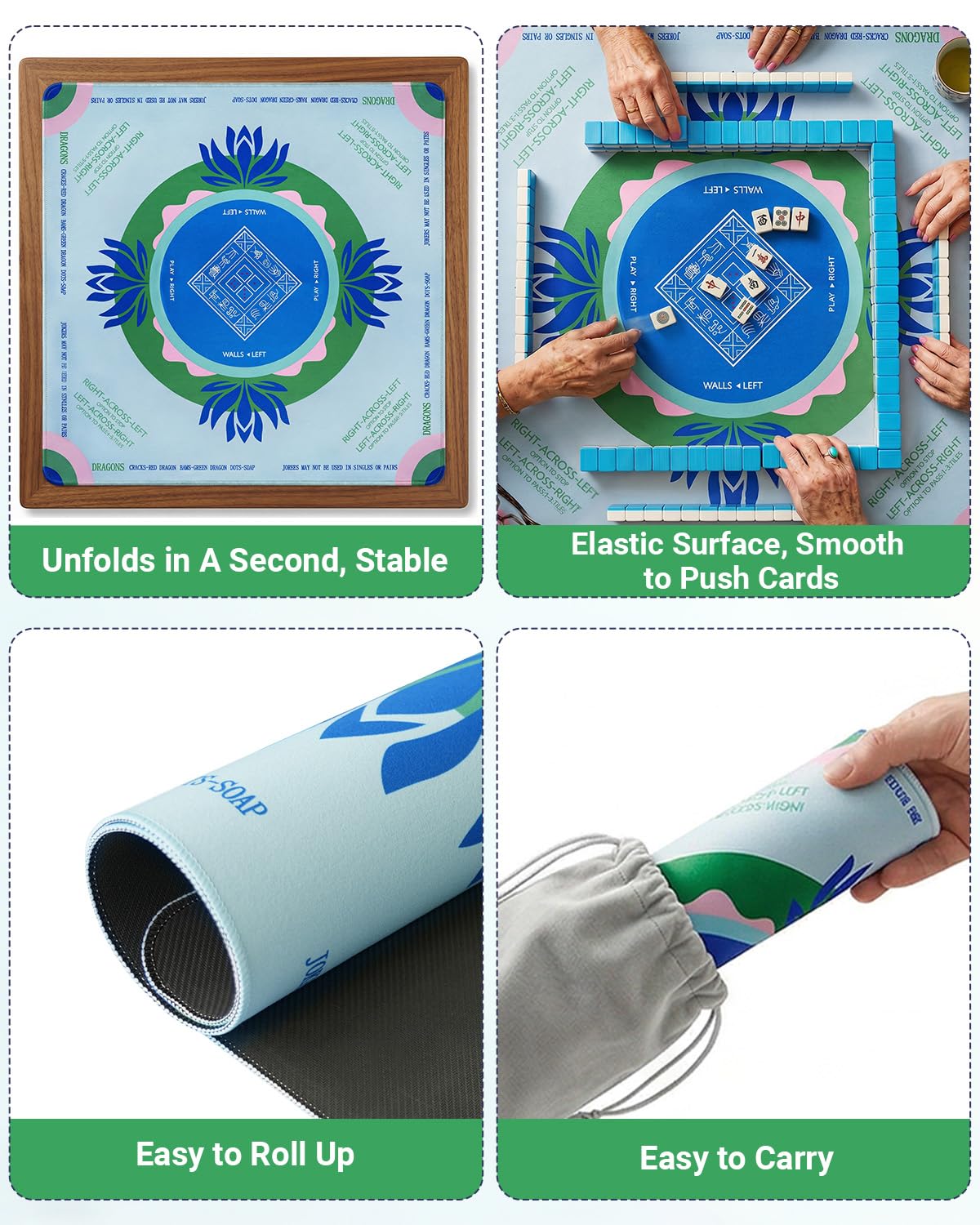 Mikccer Mahjong Mat with Rules: Amazon