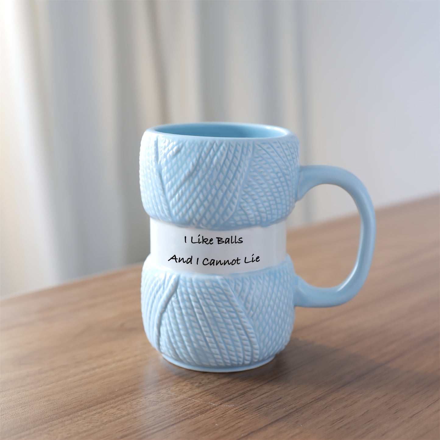 Unique Yarn Coffee Mug, Knitting