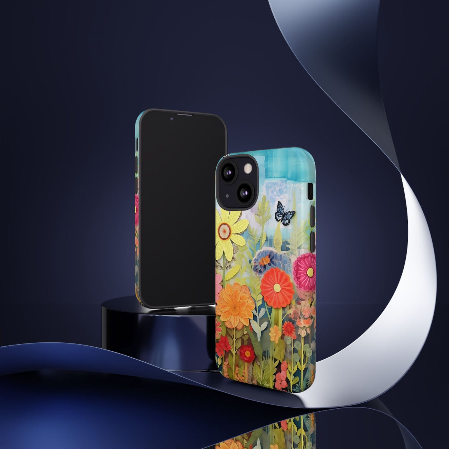 Whimsical Floral Garden phone case | Tough Case | 3d Floral Pattern | iPhone 17
