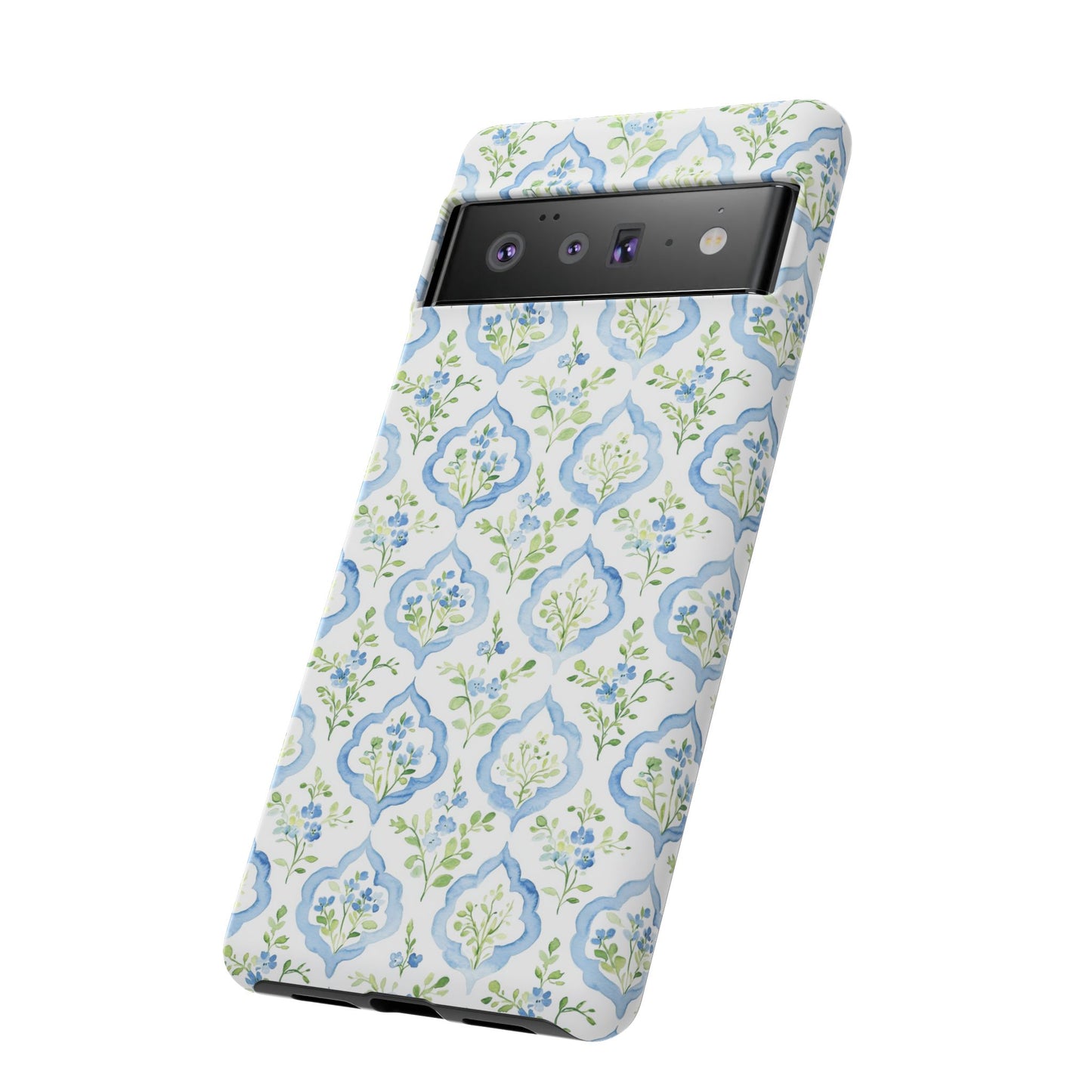 Blue Floral Damask phone case | Tough Case | iPhone 17