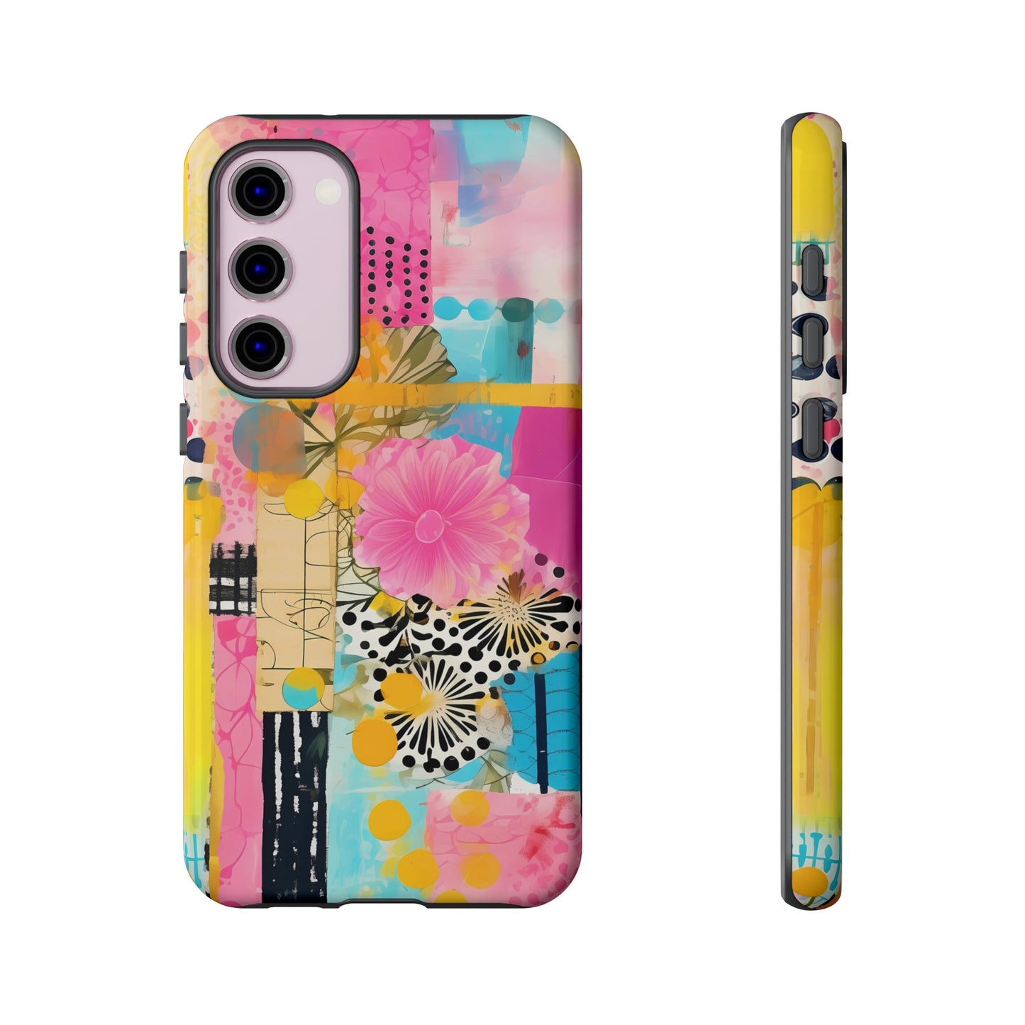 Pink Floral Abstract Phone Case | Tough Cases | iPhone 17