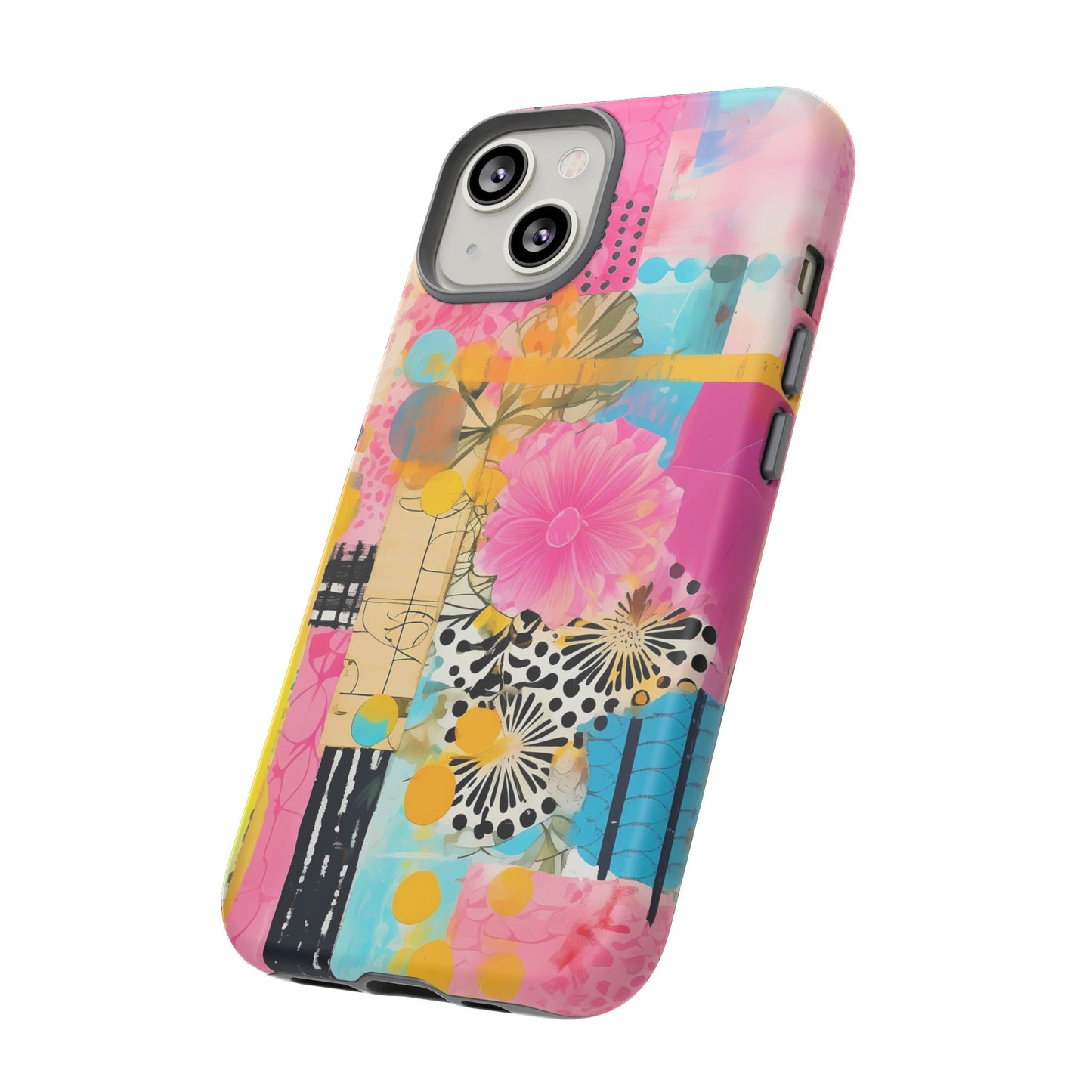 Pink Floral Abstract Phone Case | Tough Cases | iPhone 17