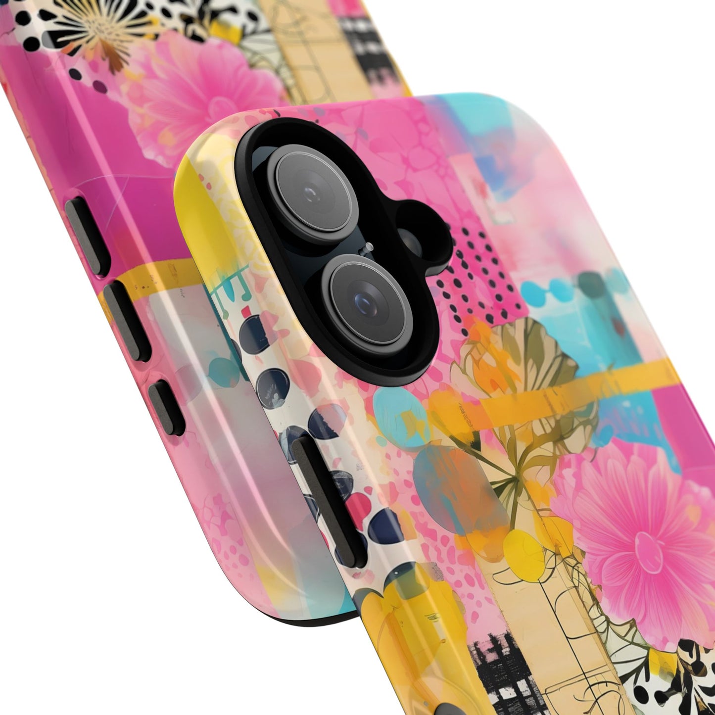 Pink Floral Abstract Phone Case | Tough Cases | iPhone 17