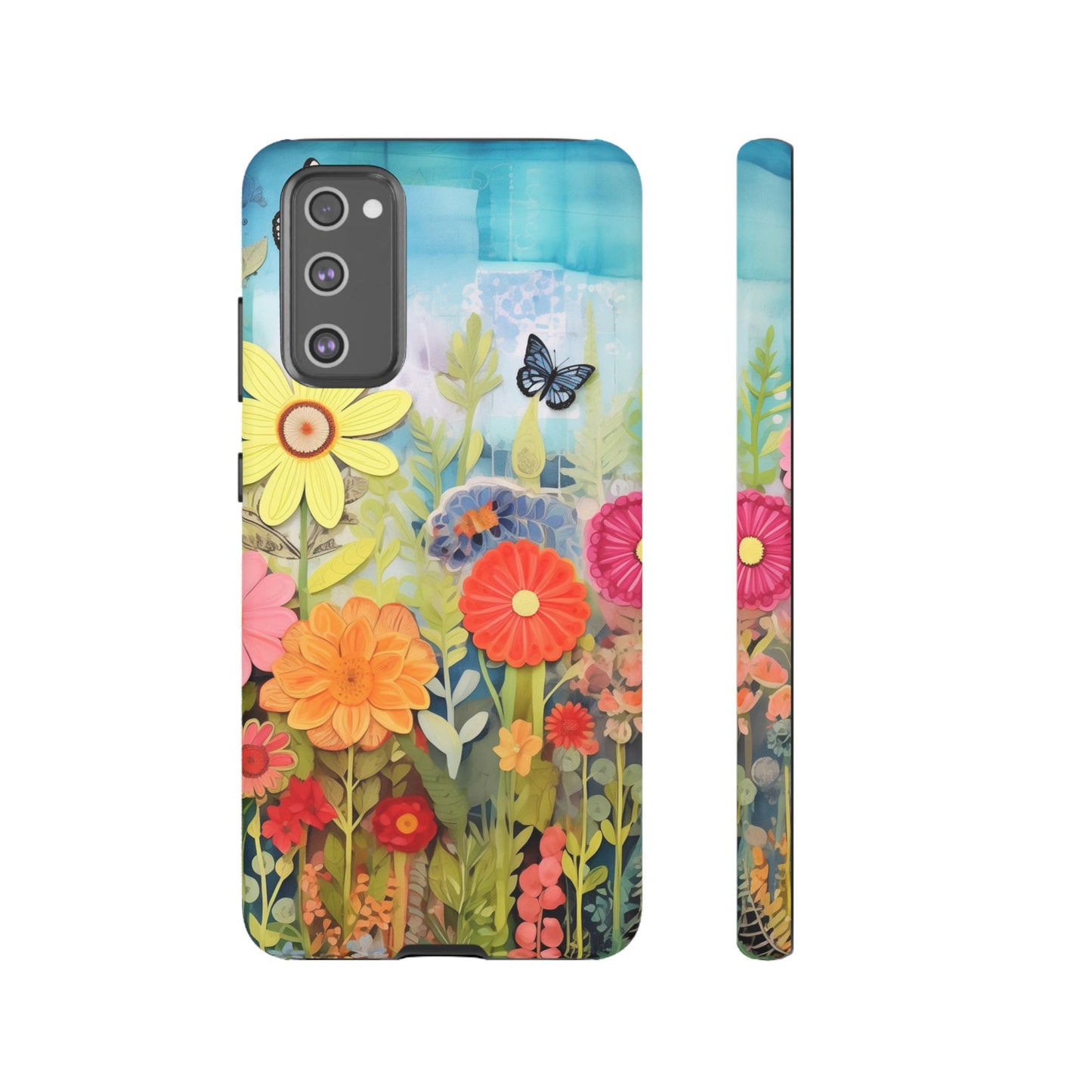 Whimsical Floral Garden phone case | Tough Case | 3d Floral Pattern | iPhone 17