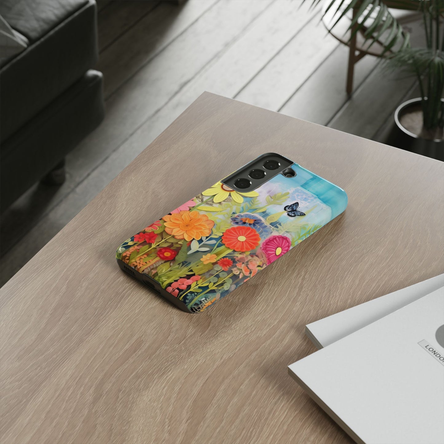 Whimsical Floral Garden phone case | Tough Case | 3d Floral Pattern | iPhone 17