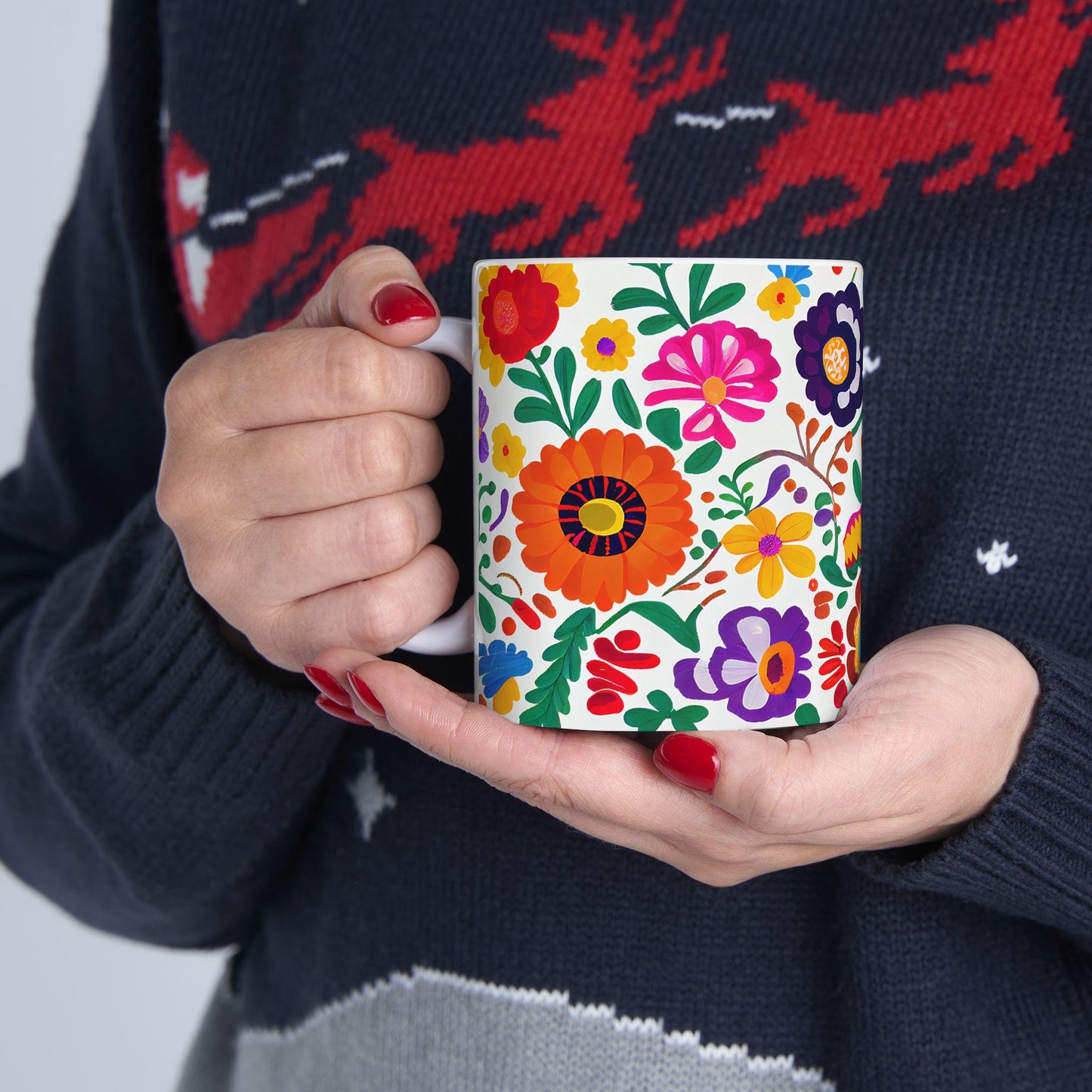 Coffee Mug, Boho Wildflowers