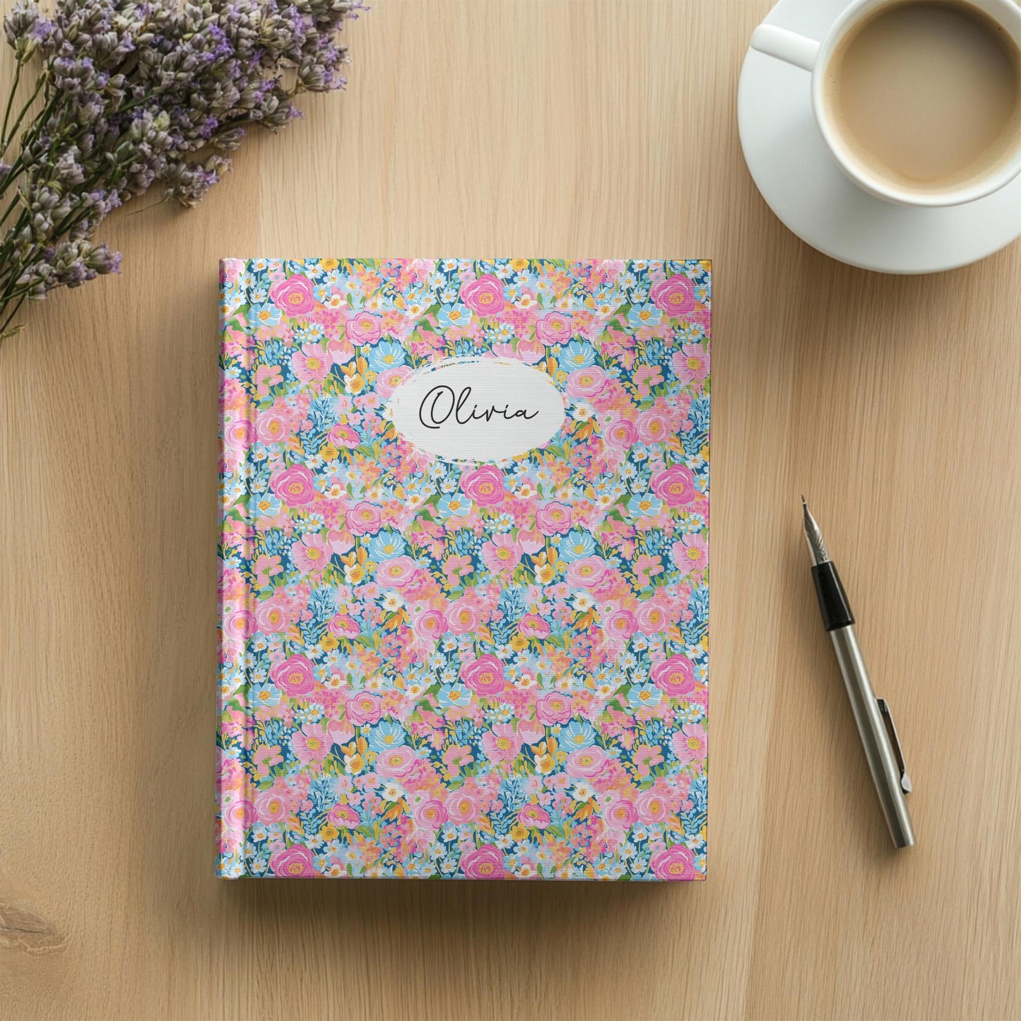 Personalized Floral Journal
