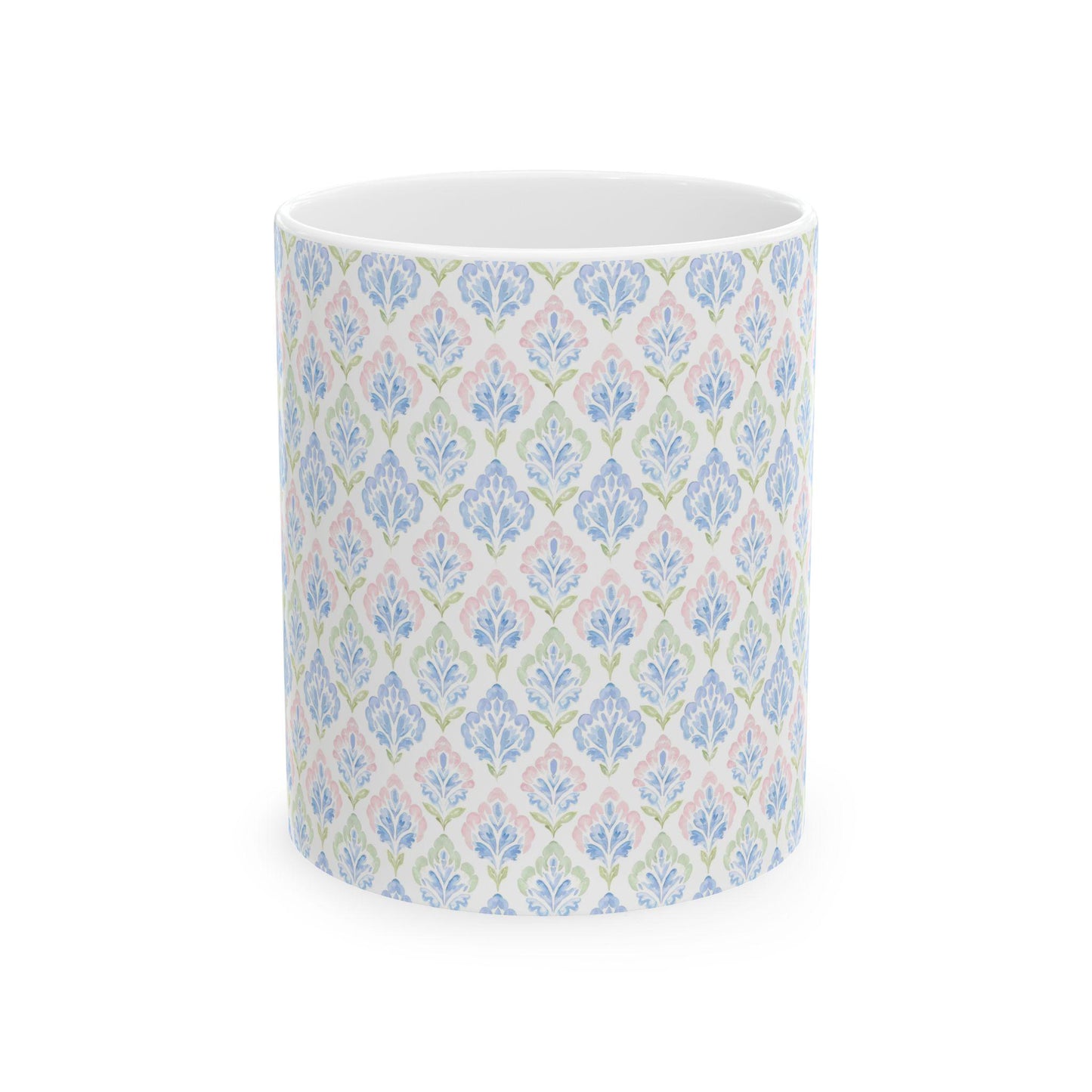 Coffee Mug, Watercolor Damask