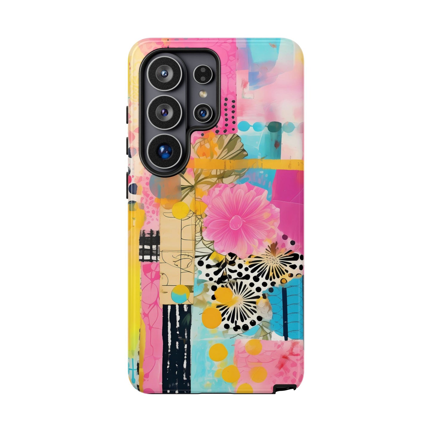 Pink Floral Abstract Phone Case | Tough Cases | iPhone 17