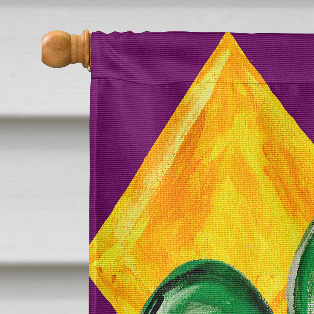 Mardi Gras Harlequin Fleur de lis Flag Canvas House Size