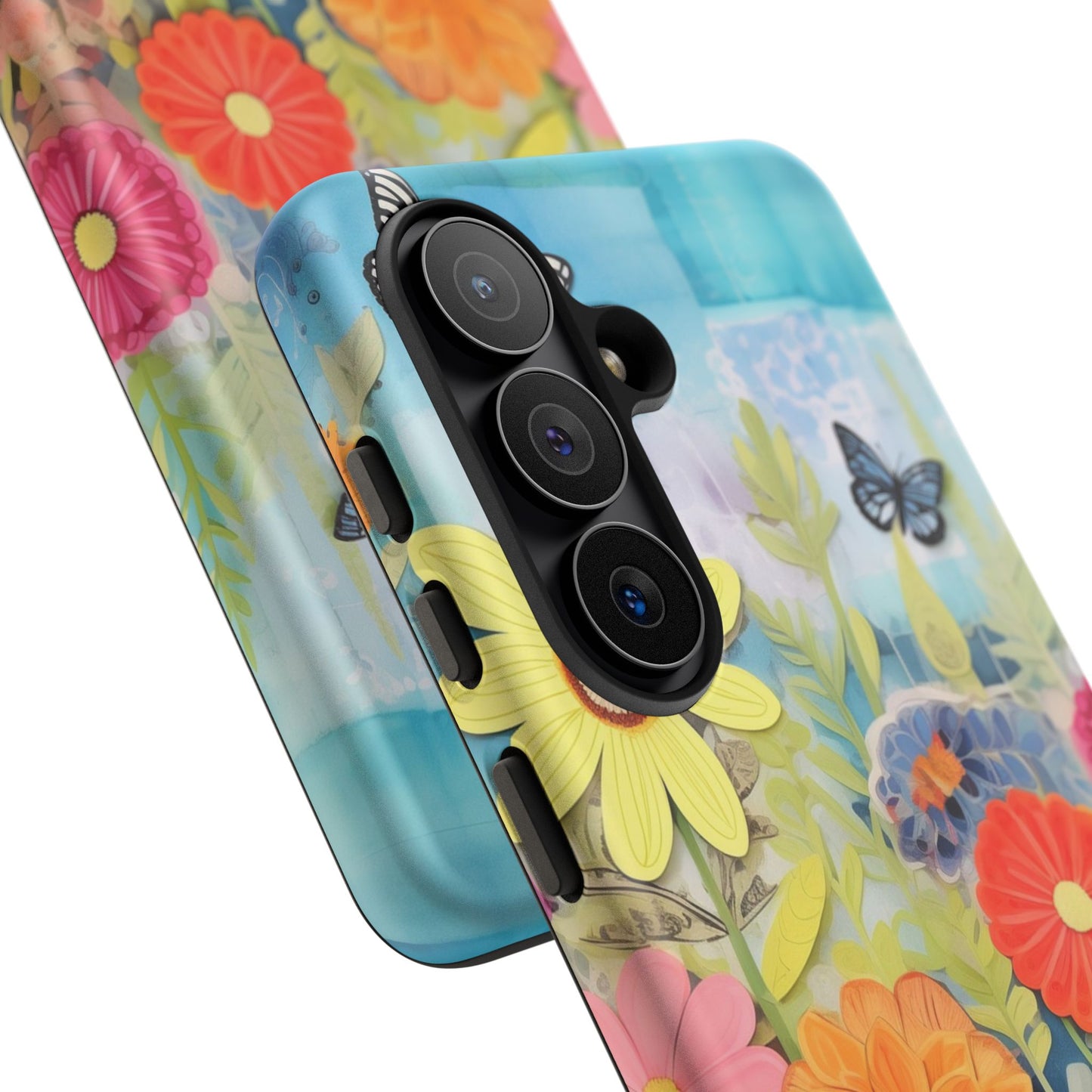Whimsical Floral Garden phone case | Tough Case | 3d Floral Pattern | iPhone 17