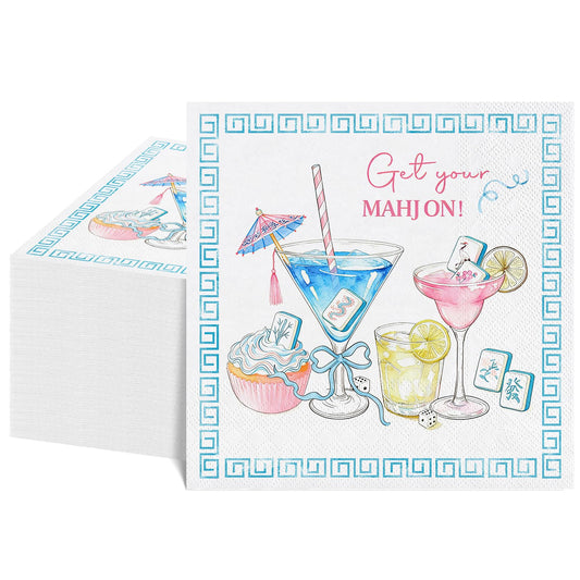 NatNarr 50 Pcs Mahjong Napkins, 6.5 x 6.5 Inch: Amazon