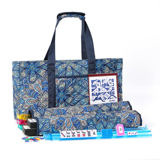 Kyerlish American Mahjong Tile Set with Blue Printed Carrying Bag: Amazon