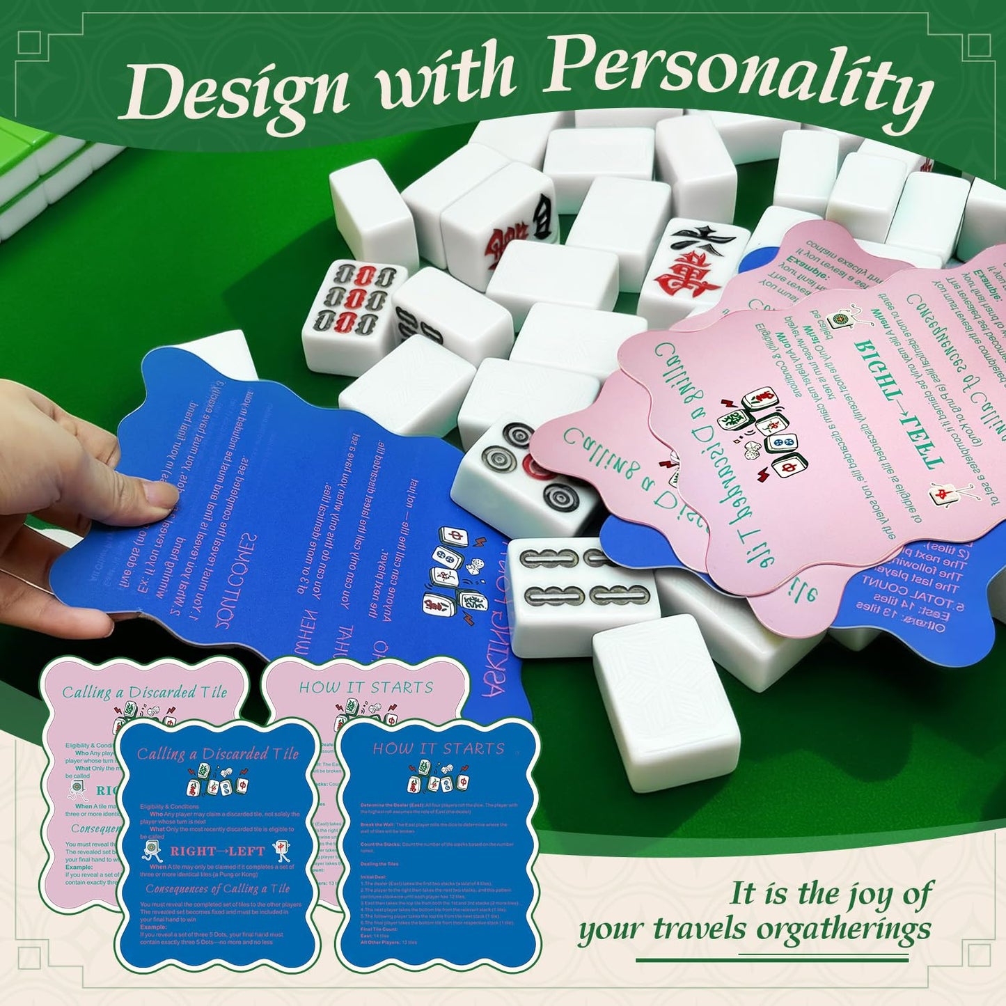 4 Pcs Mahjong Tile Shufflers with Printed Mahjong Rules: Amazon