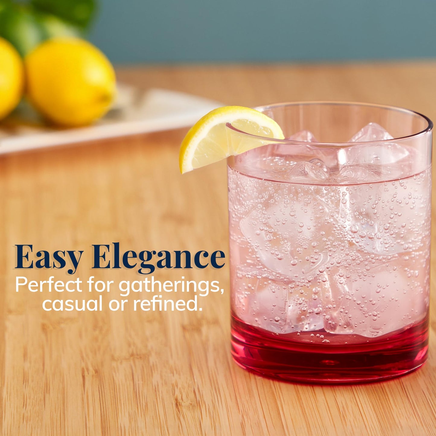 Reusable Plastic Drinking Glasses – 12oz Assorted Colors, Set of 6