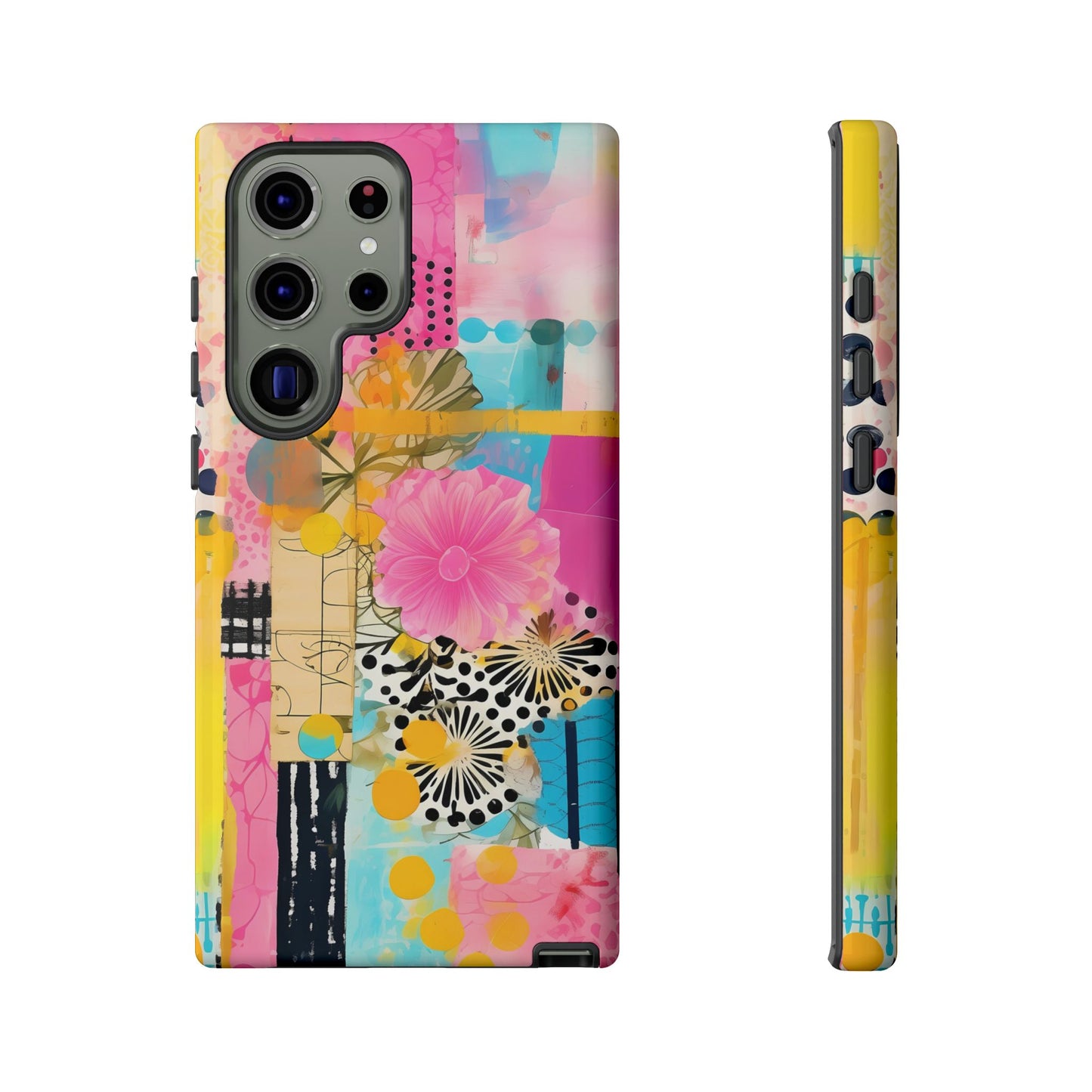 Pink Floral Abstract Phone Case | Tough Cases | iPhone 17