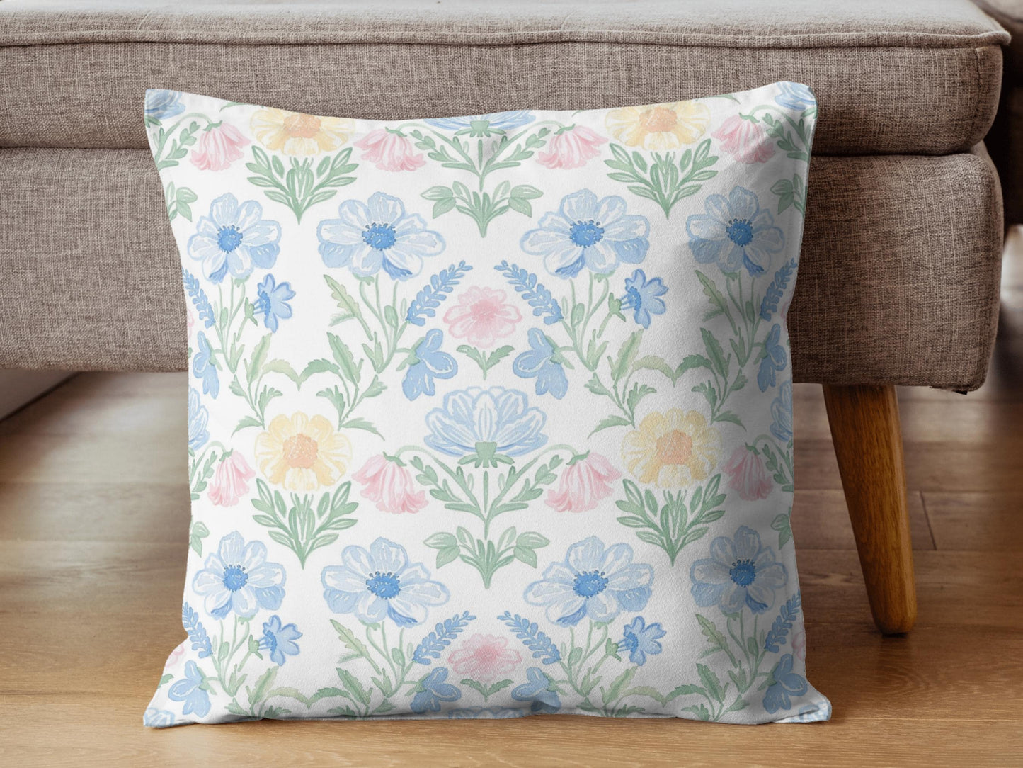 Custom Throw Pillow, Coquette Flowers