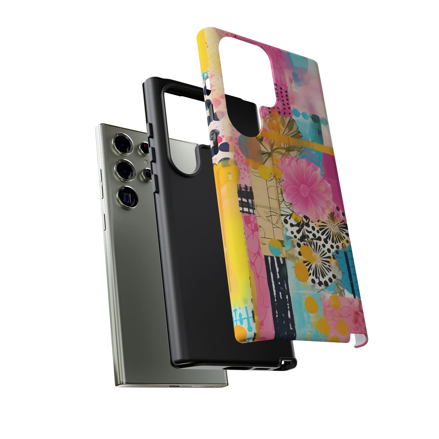 Pink Floral Abstract Phone Case | Tough Cases | iPhone 17