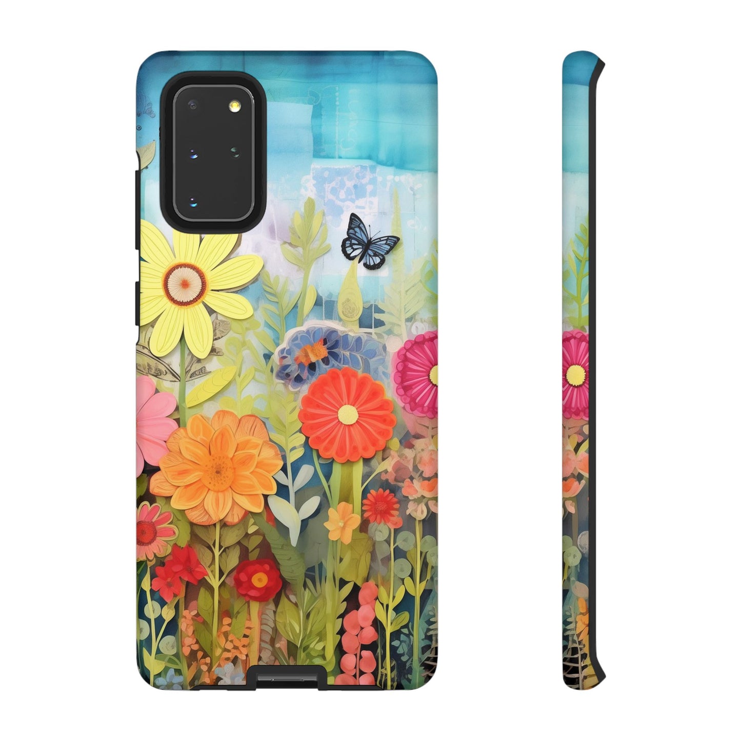 Whimsical Floral Garden phone case | Tough Case | 3d Floral Pattern | iPhone 17