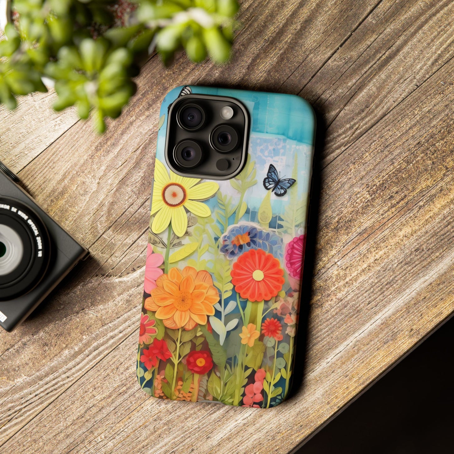 Whimsical Floral Garden phone case | Tough Case | 3d Floral Pattern | iPhone 17