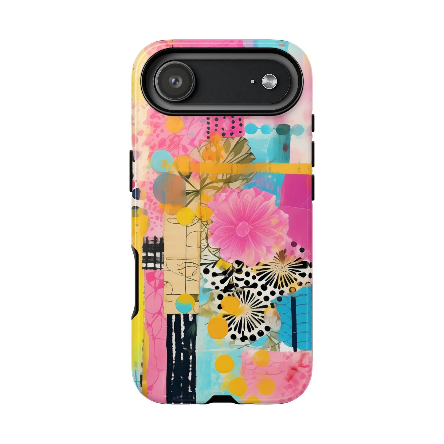 Pink Floral Abstract Phone Case | Tough Cases | iPhone 17