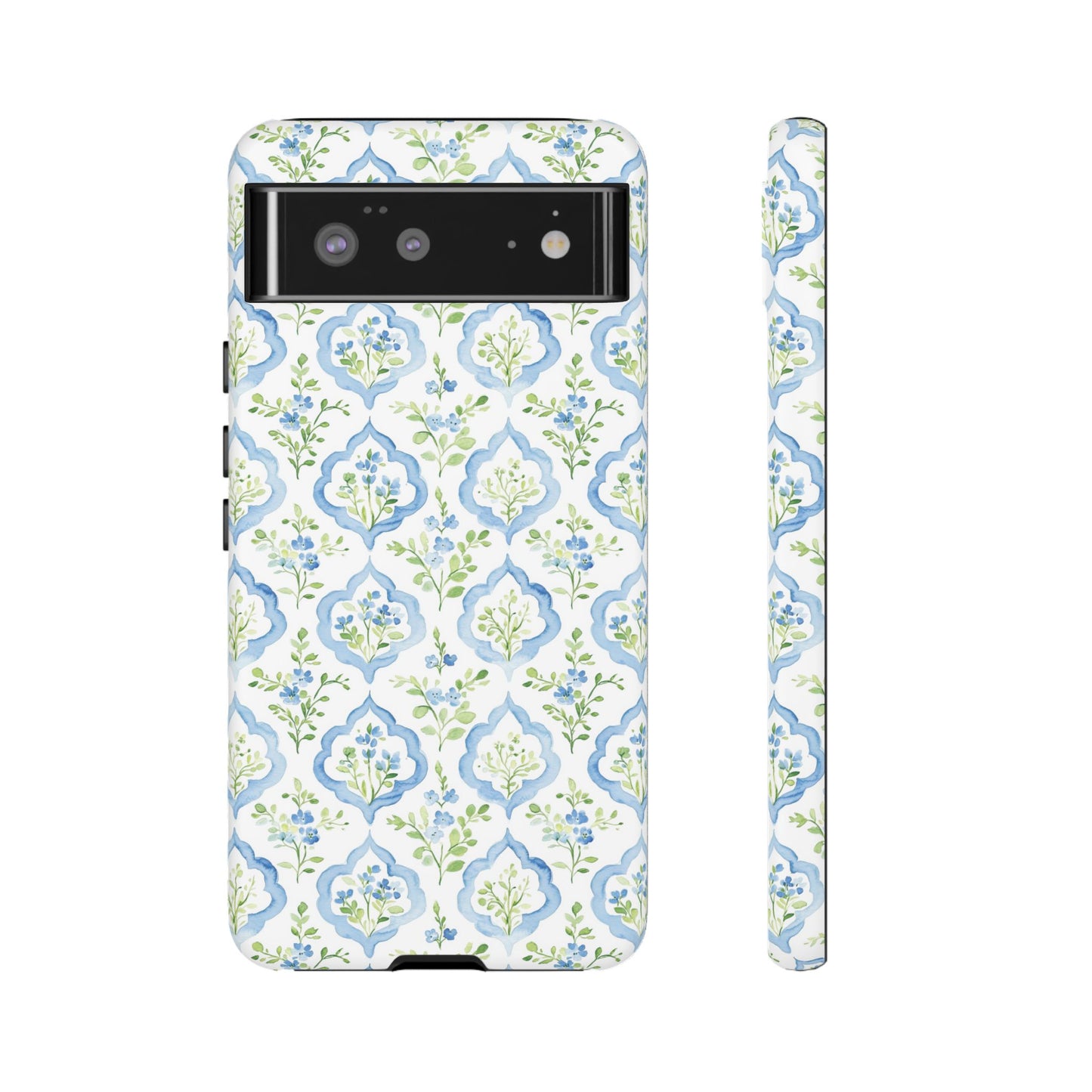 Blue Floral Damask phone case | Tough Case | iPhone 17